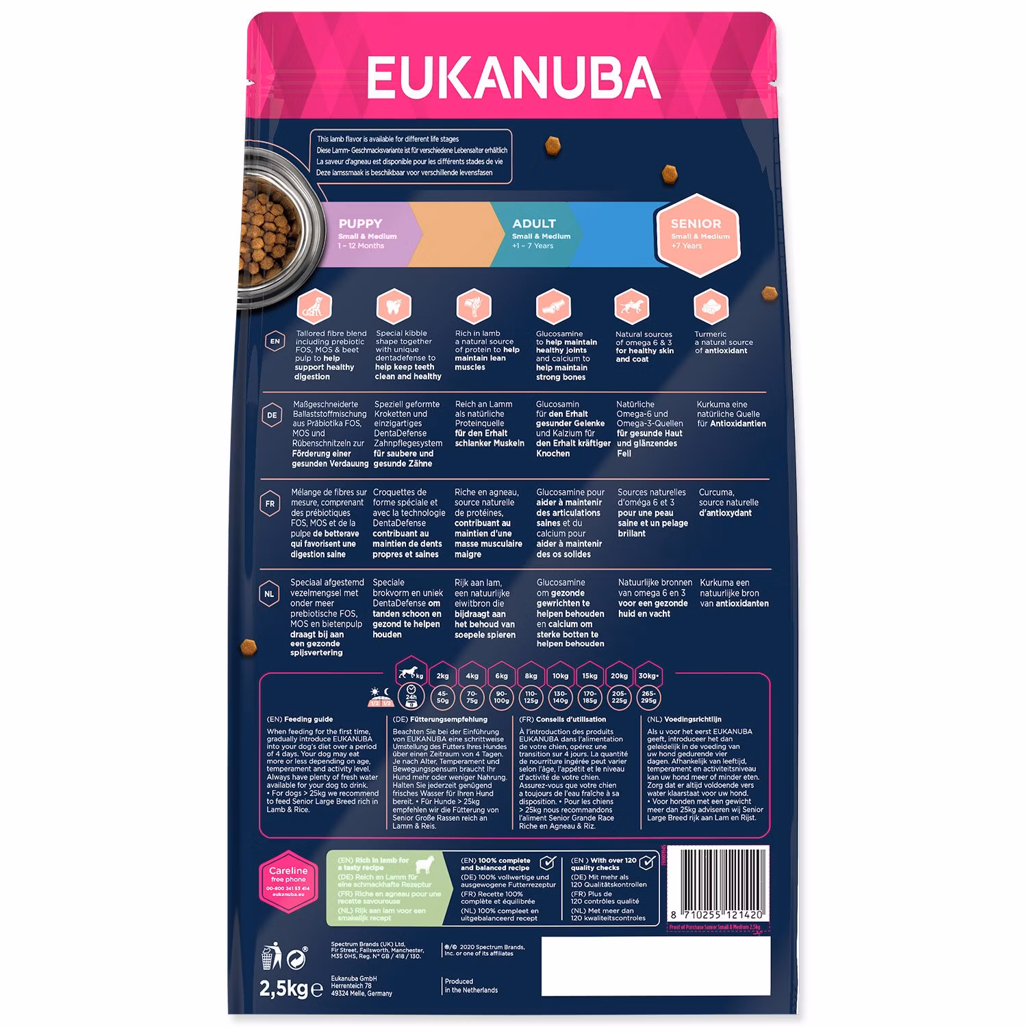 Krmivo EUKANUBA Senior Small & Medium Lamb 2,5kg