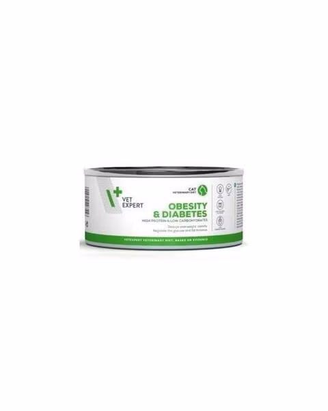 VetExpert VD cat 4T Obesity& Diabetes konzerva 100 g