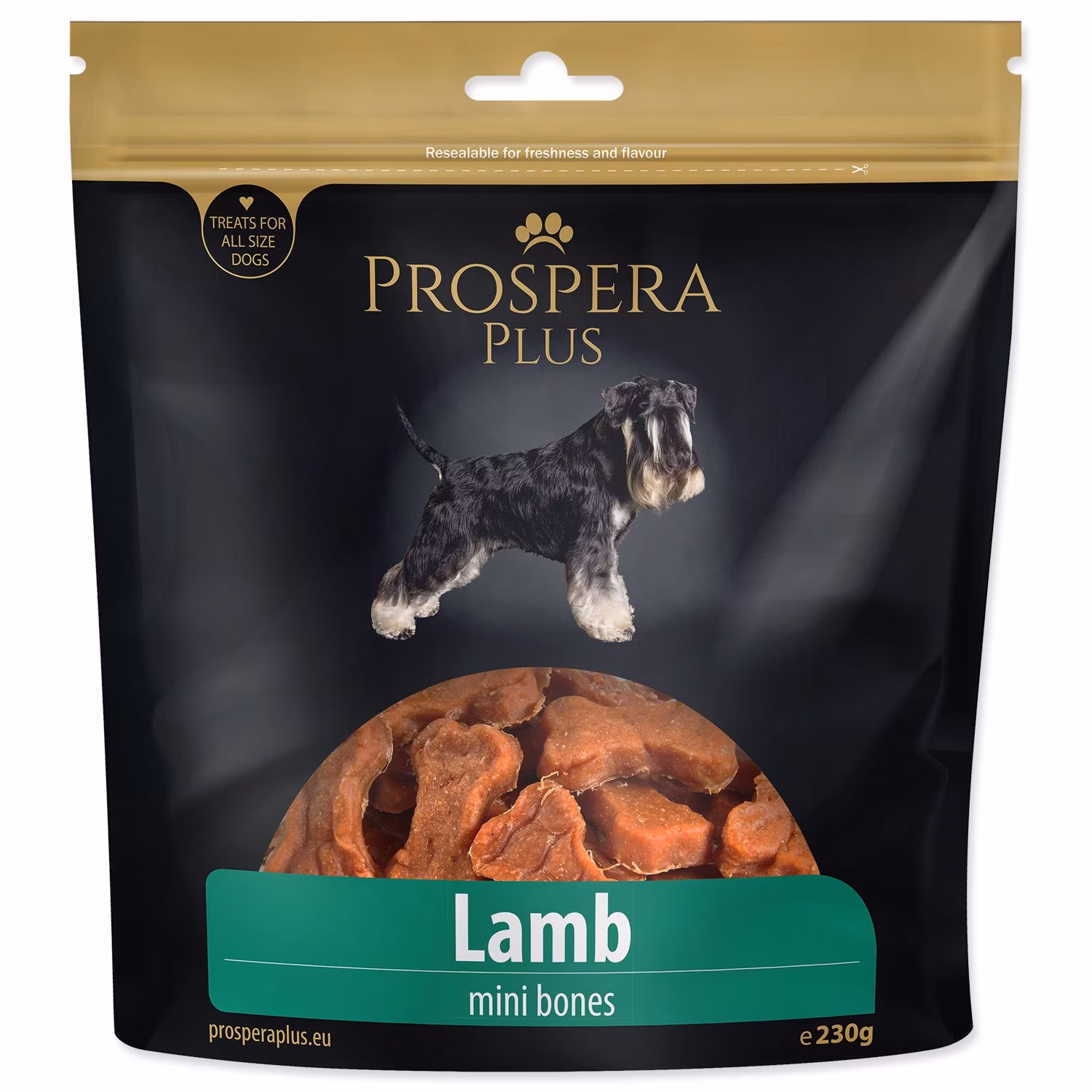 Pochúťka Prospera Plus jahňacie mini kosti 230g