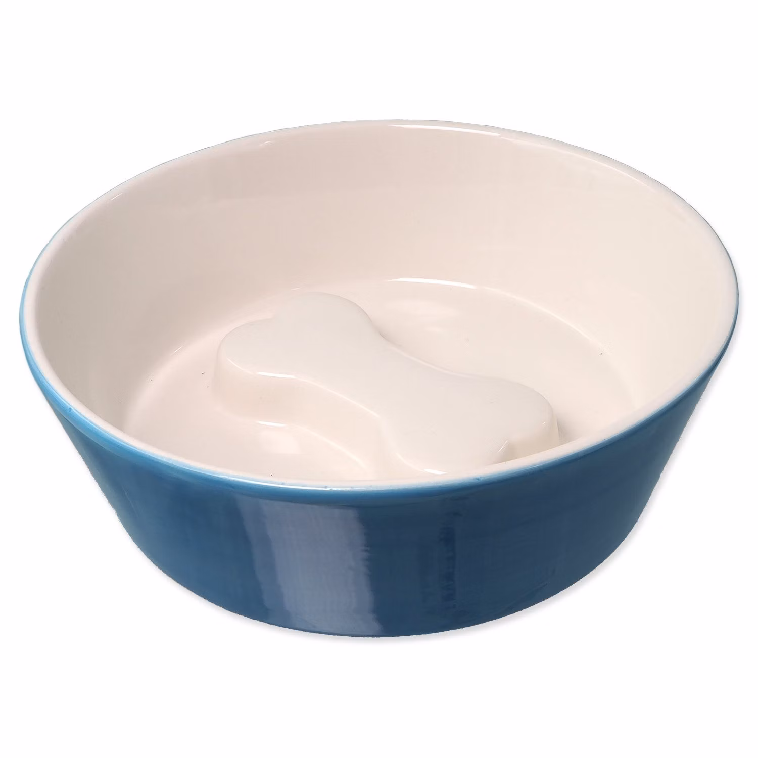 Miska Dog Fantasy keramická modrá/biela kosť 18x6cm, 650ml
