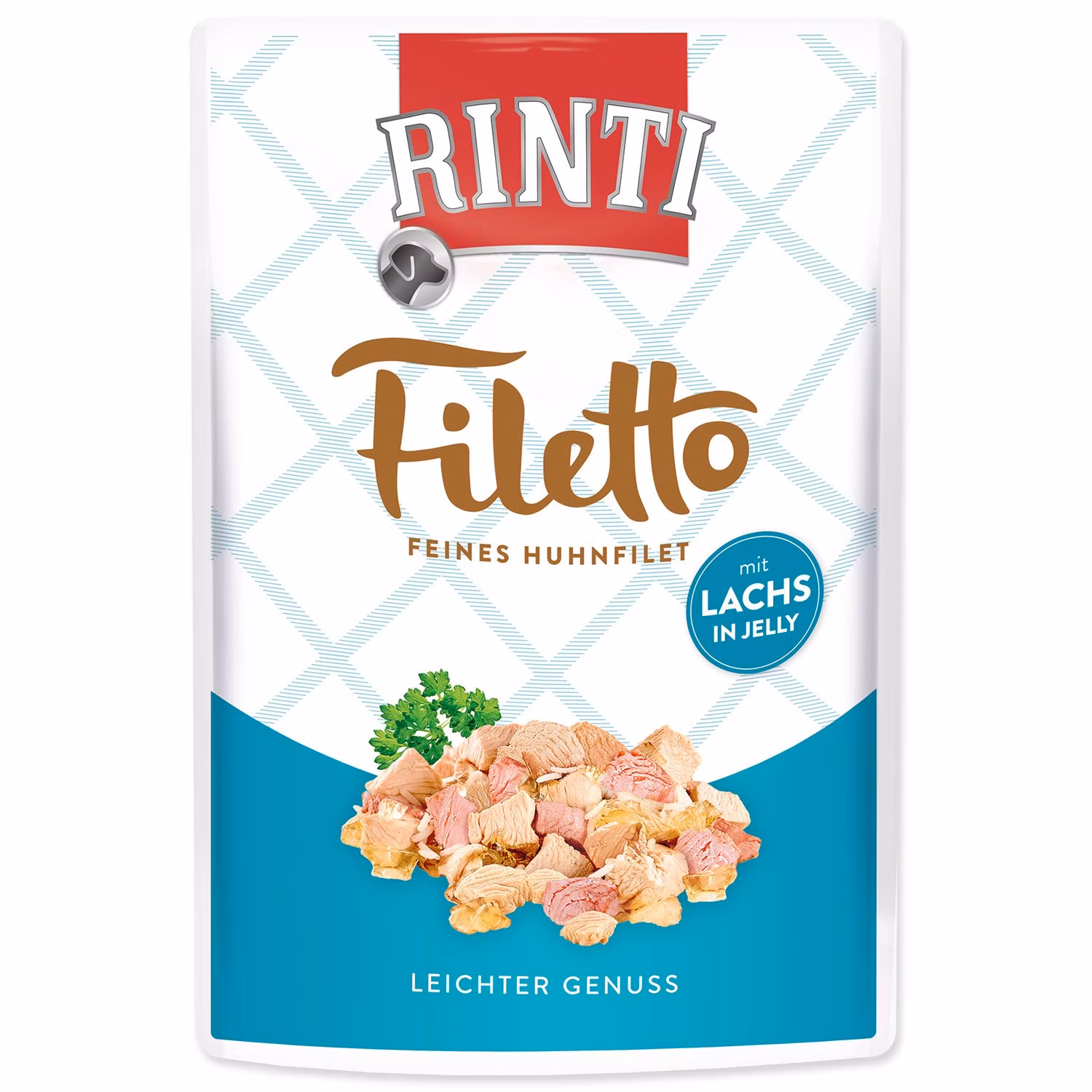 Kapsička Rinti Filetto Adult kura a losos v želé 100g