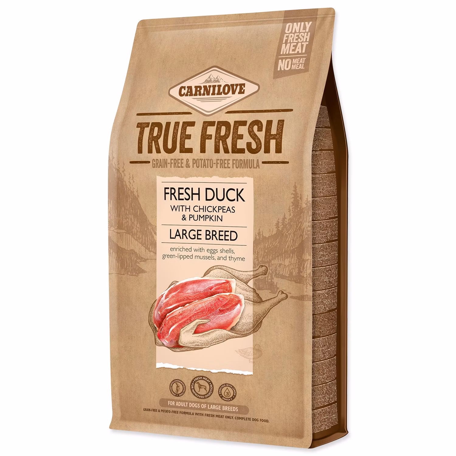 Krmivo Carnilove True Fresh Large Breed Duck 1,4kg