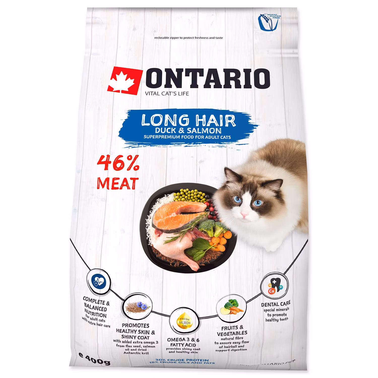Krmivo Ontario Cat Longhair 0,4kg