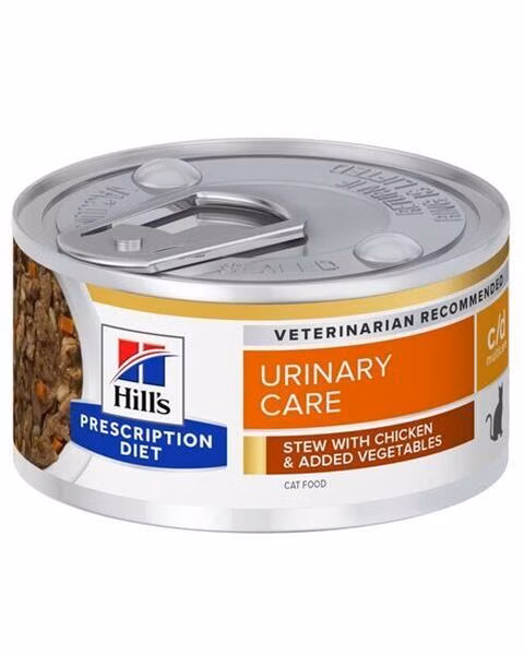 HILLS Diet Feline Stew c/d Multicare with Chicken & Vegetables konzerva NEW 82 g
