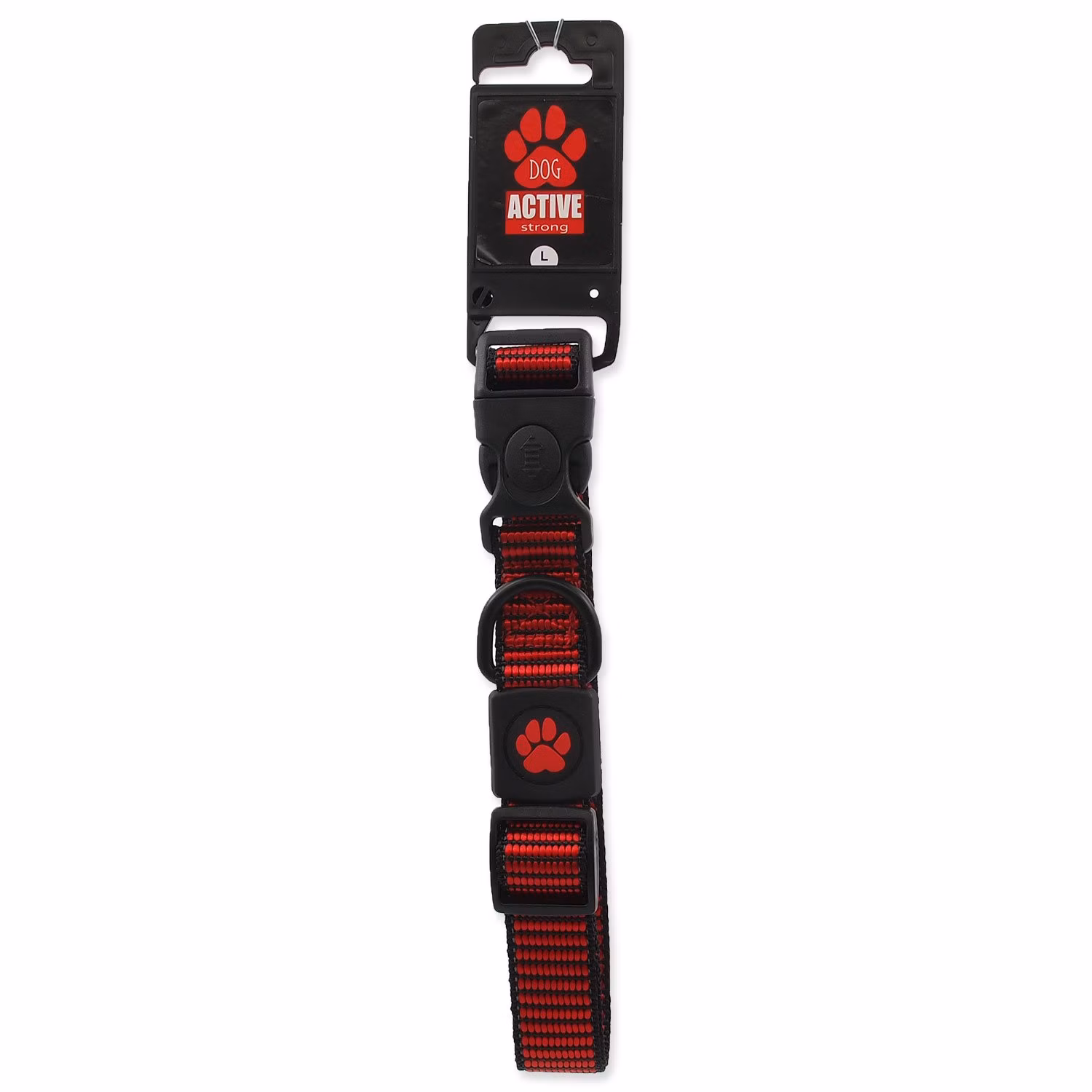 Obojok Active Dog Strong L červený 2,5x45-68cm