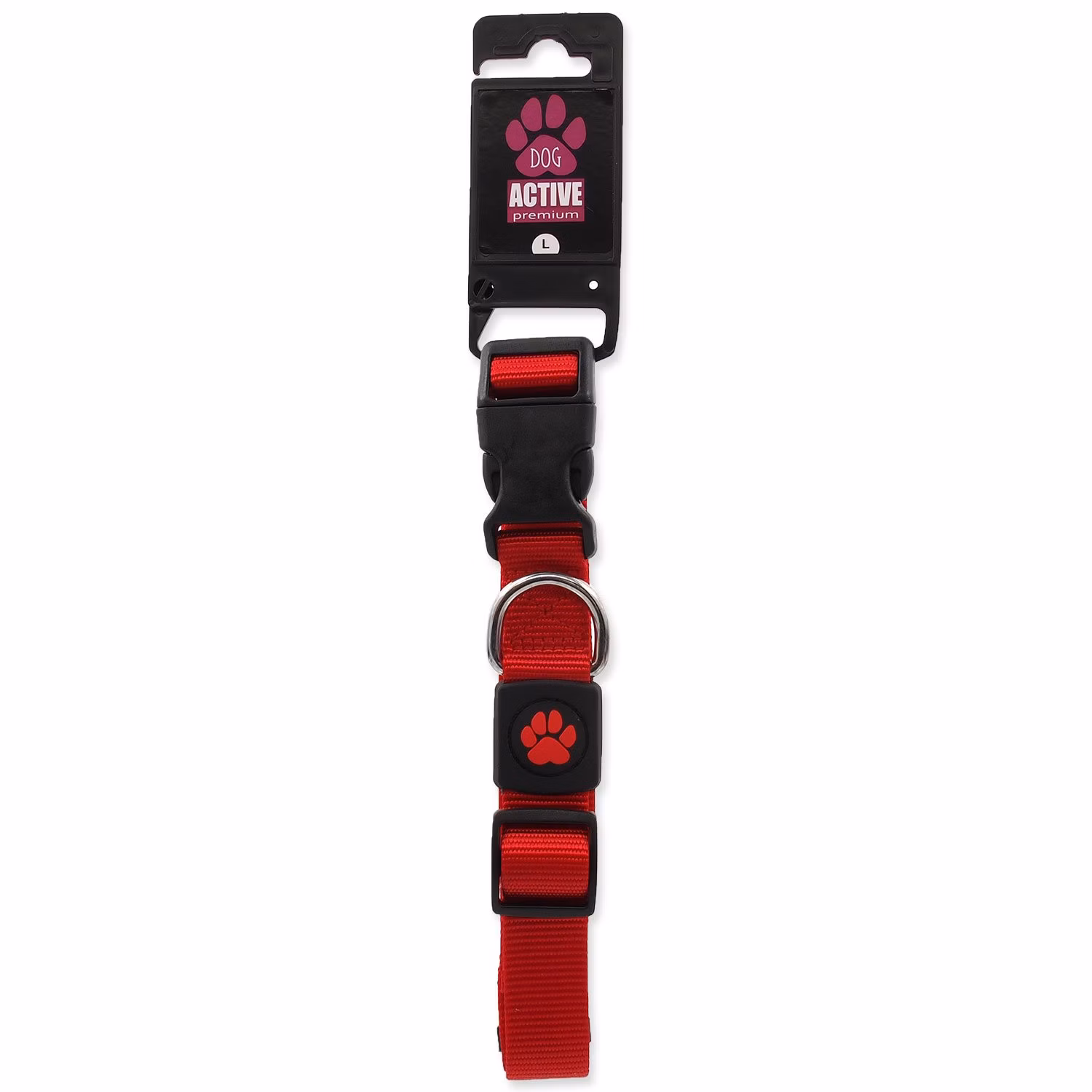 Obojok Active Dog Premium L červený 2,5x45-68cm