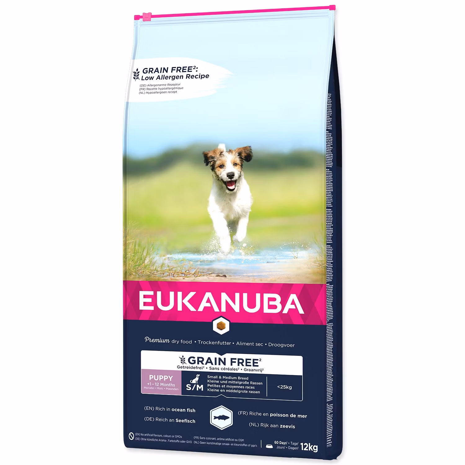 Krmivo EUKANUBA Puppy & Junior Small & Medium Grain Free Ocean Fish 12kg