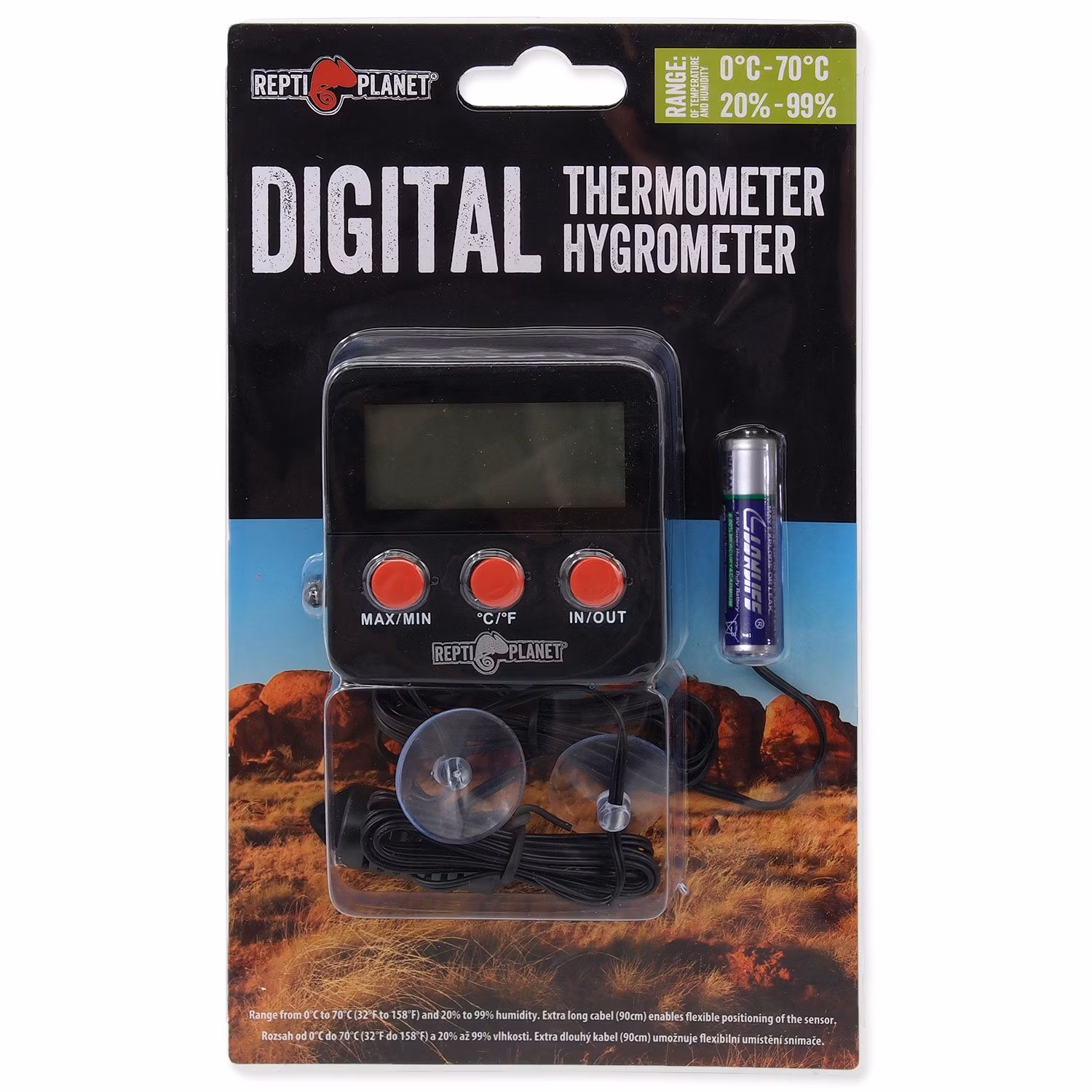 Teplomer Repti Planet vlhkomer LCD vonkajší