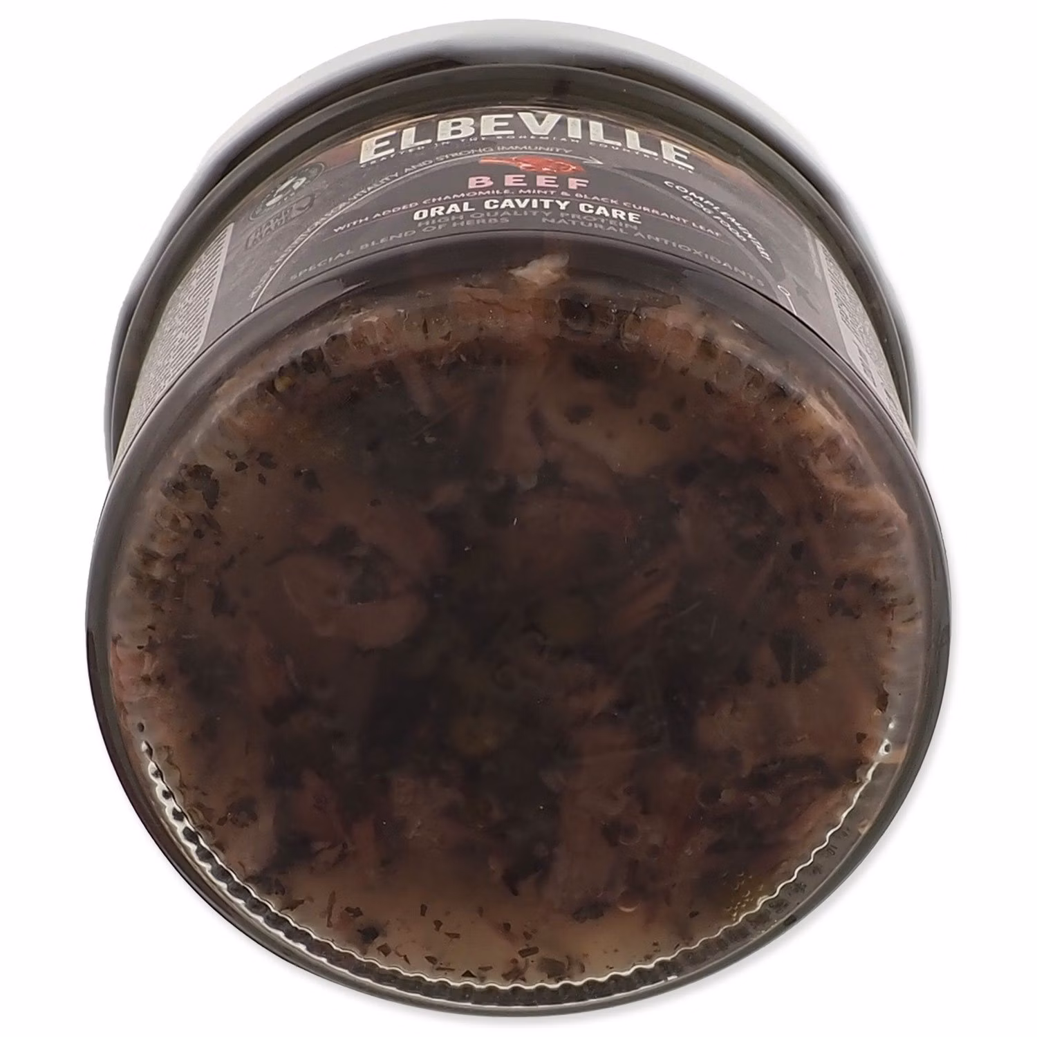 Pohár sklenený Elbeville Dog Oral Cavity Care, hovädzie s pridaným harmančekom 220ml