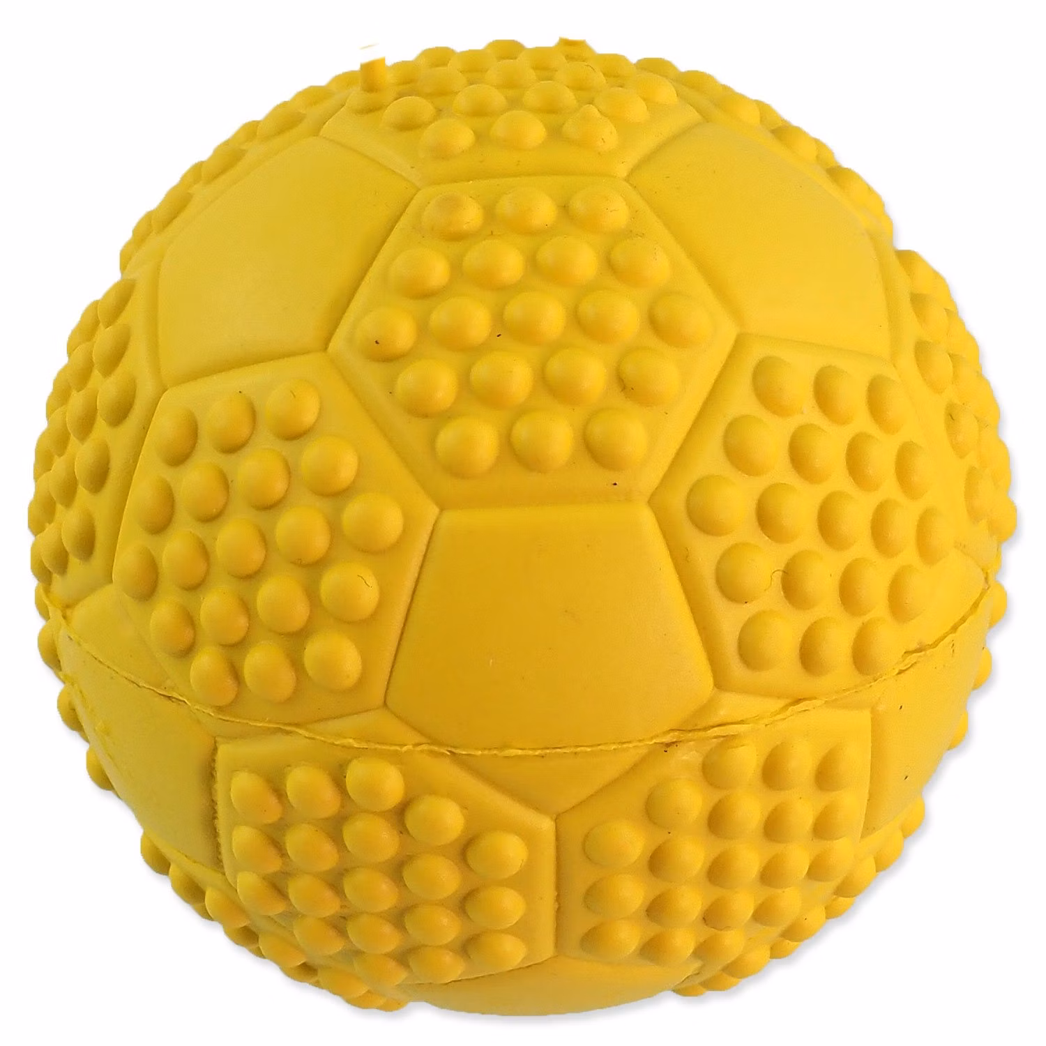 Hračka Dog Fantasy lopta futbal s bodlinami pískacia mix farieb 7cm