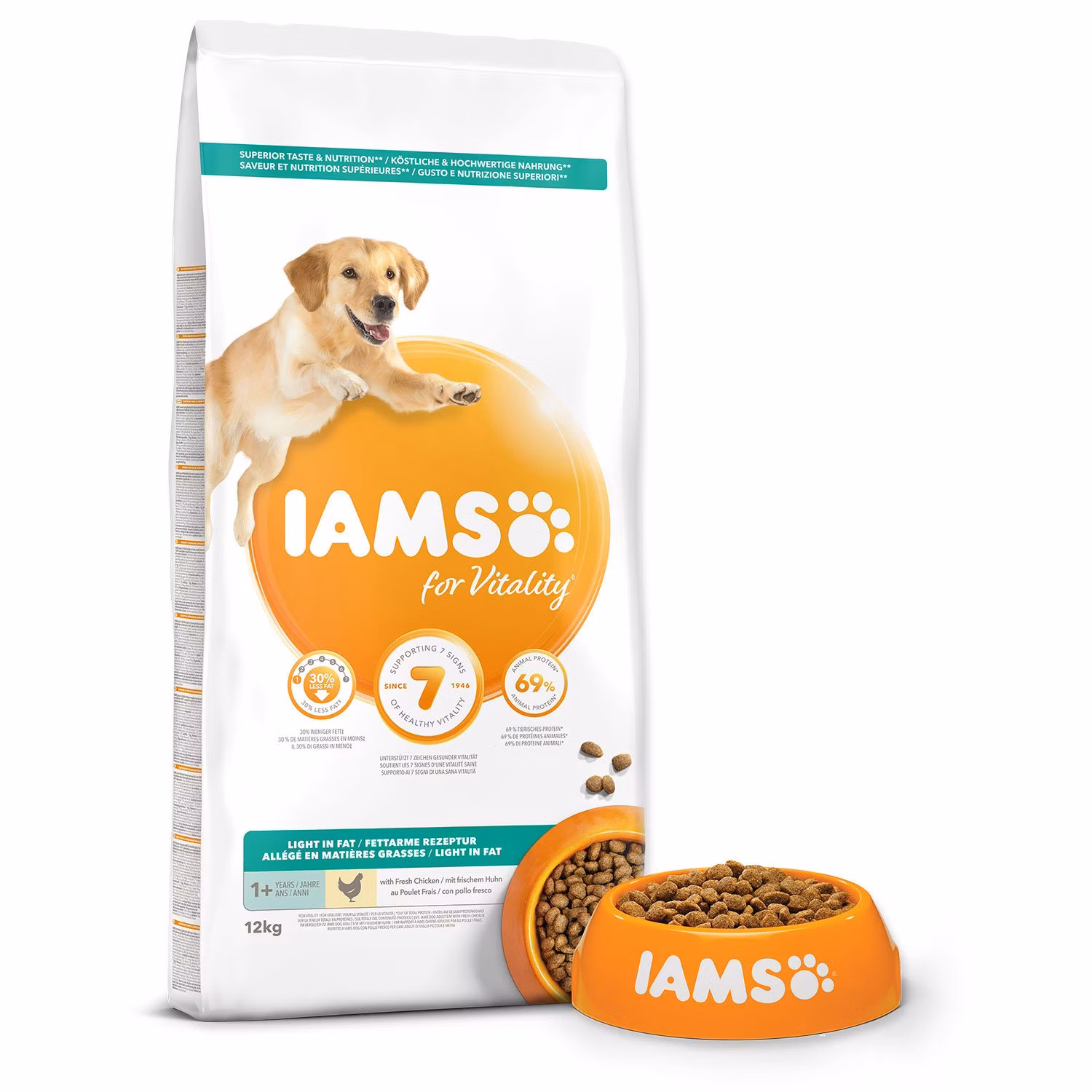 Krmivo IAMS Dog Adult Weight Control Chicken 12kg