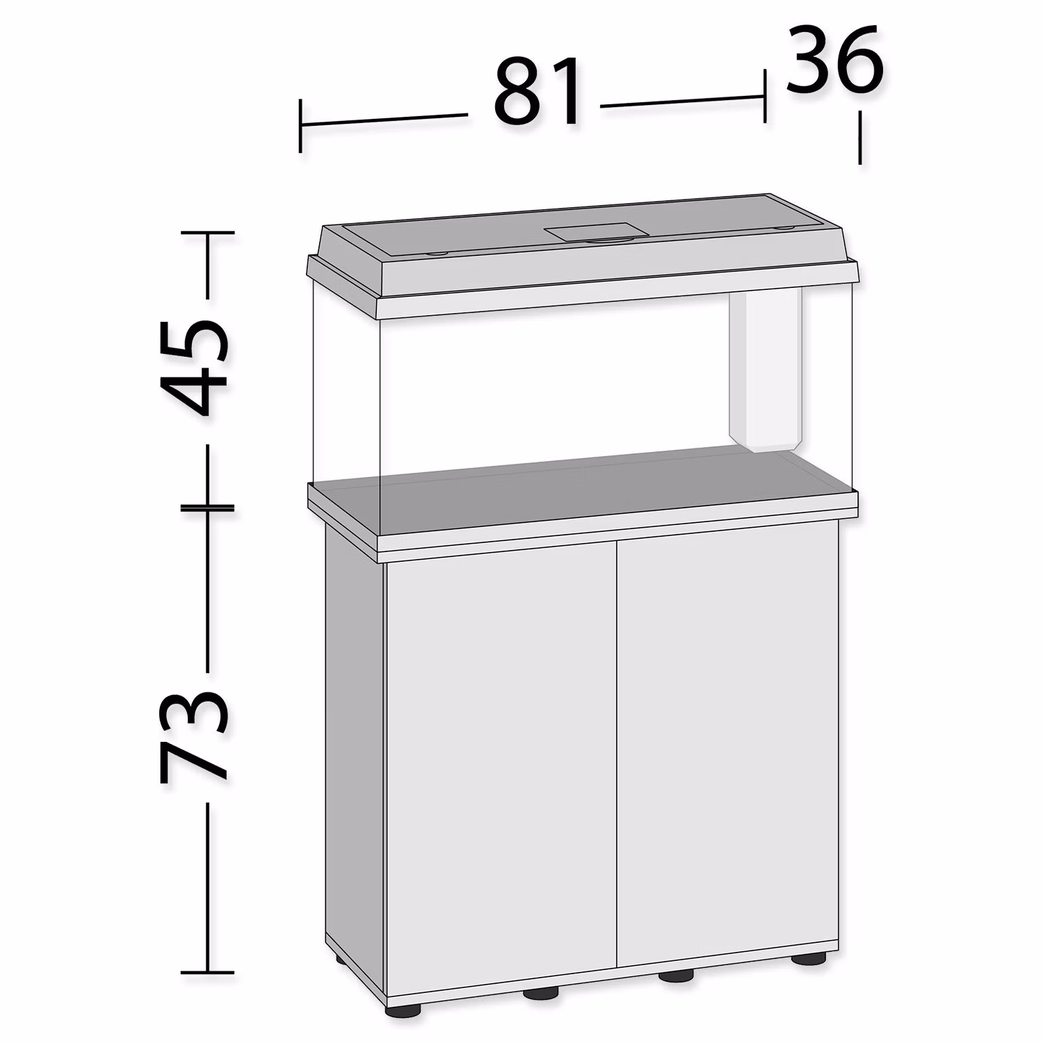Akvarijný set Juwel Primo LED 110 čierny 81x36x45cm 110l