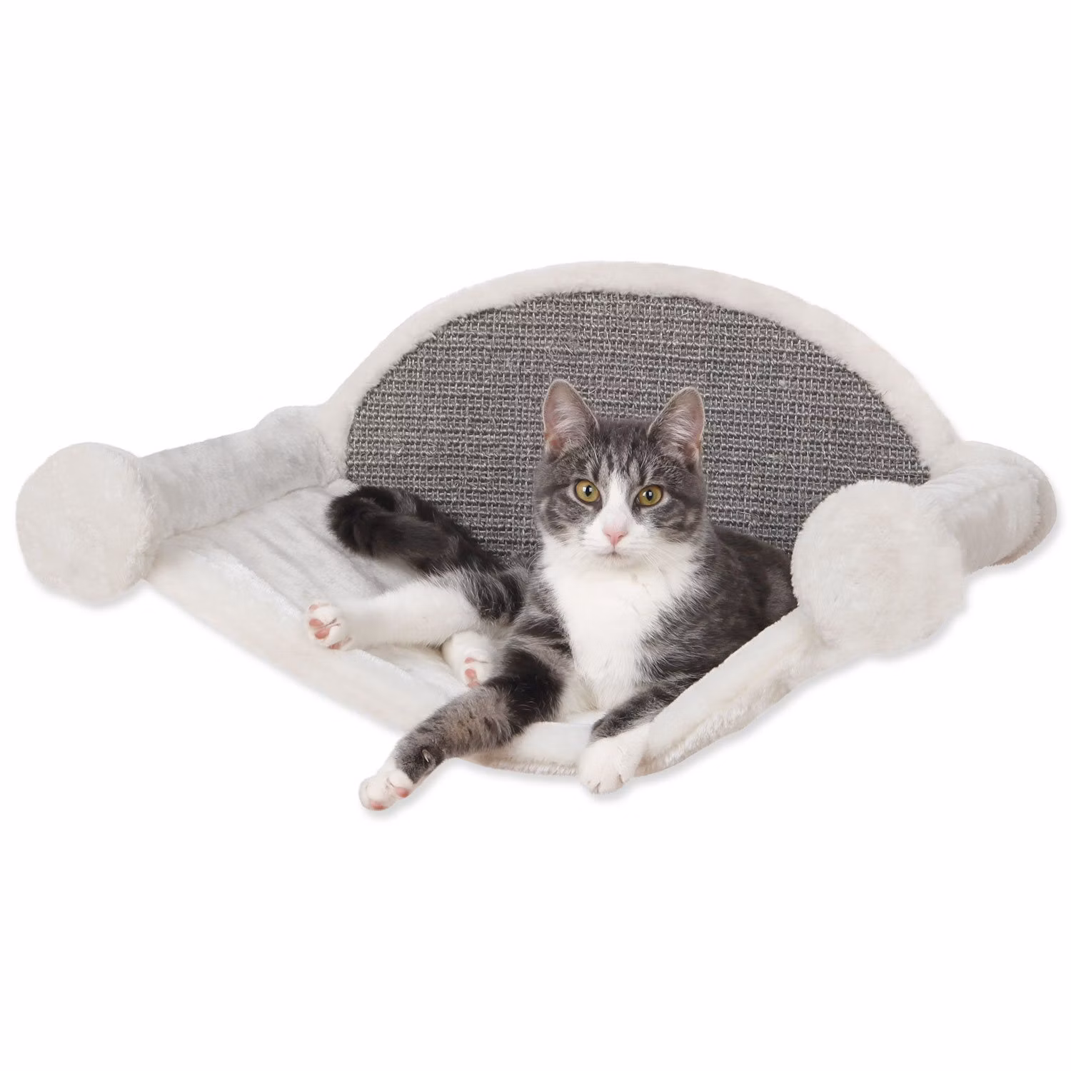 Odpočívadlo Hammock 54×28×33cm bielo-šedé