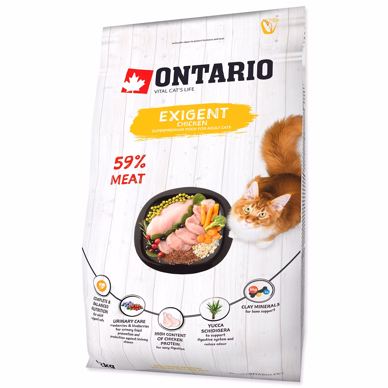 Krmivo Ontario Cat Exigent 2kg