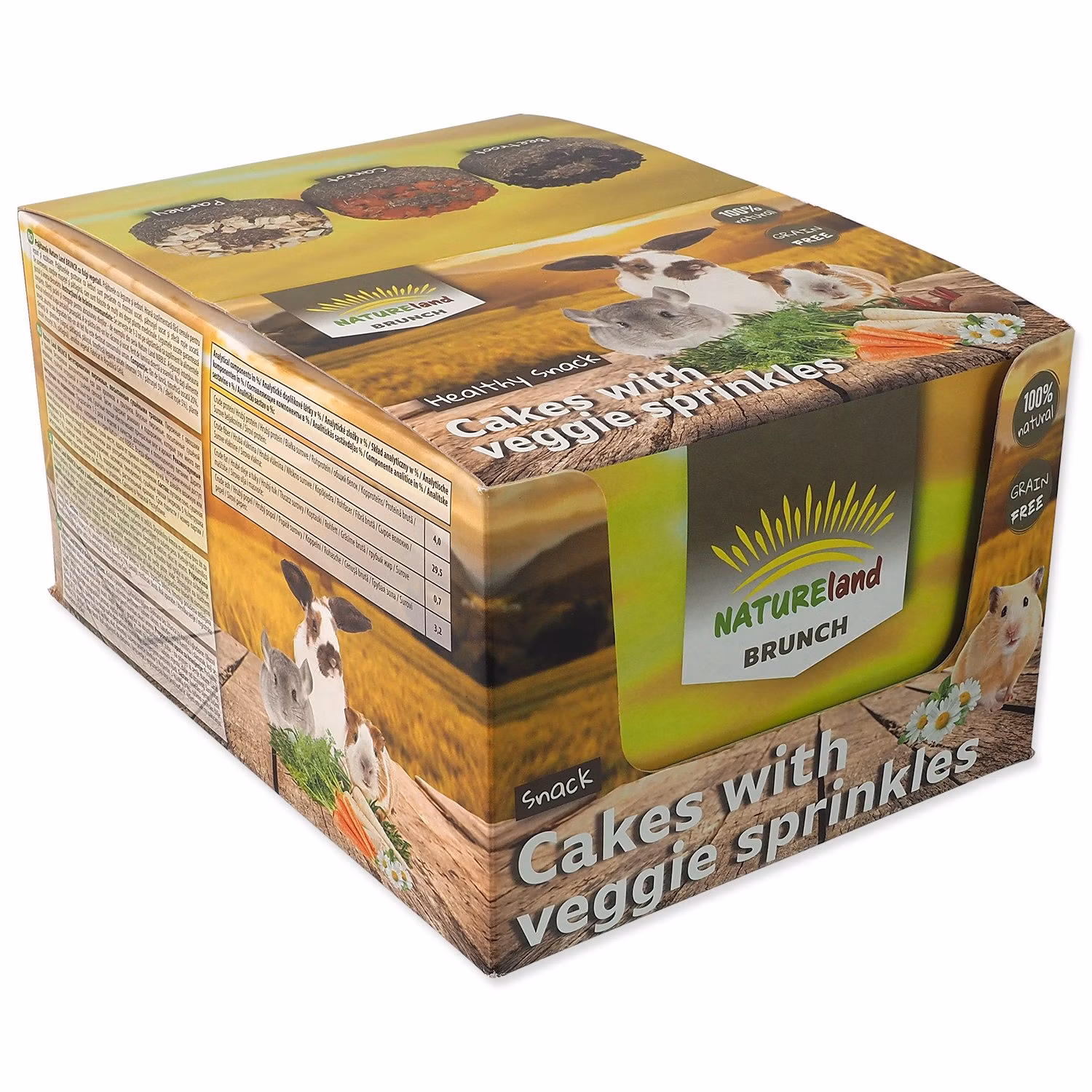 Pochúťka Nature Land koláček s posypom Displej 50g 18ks
