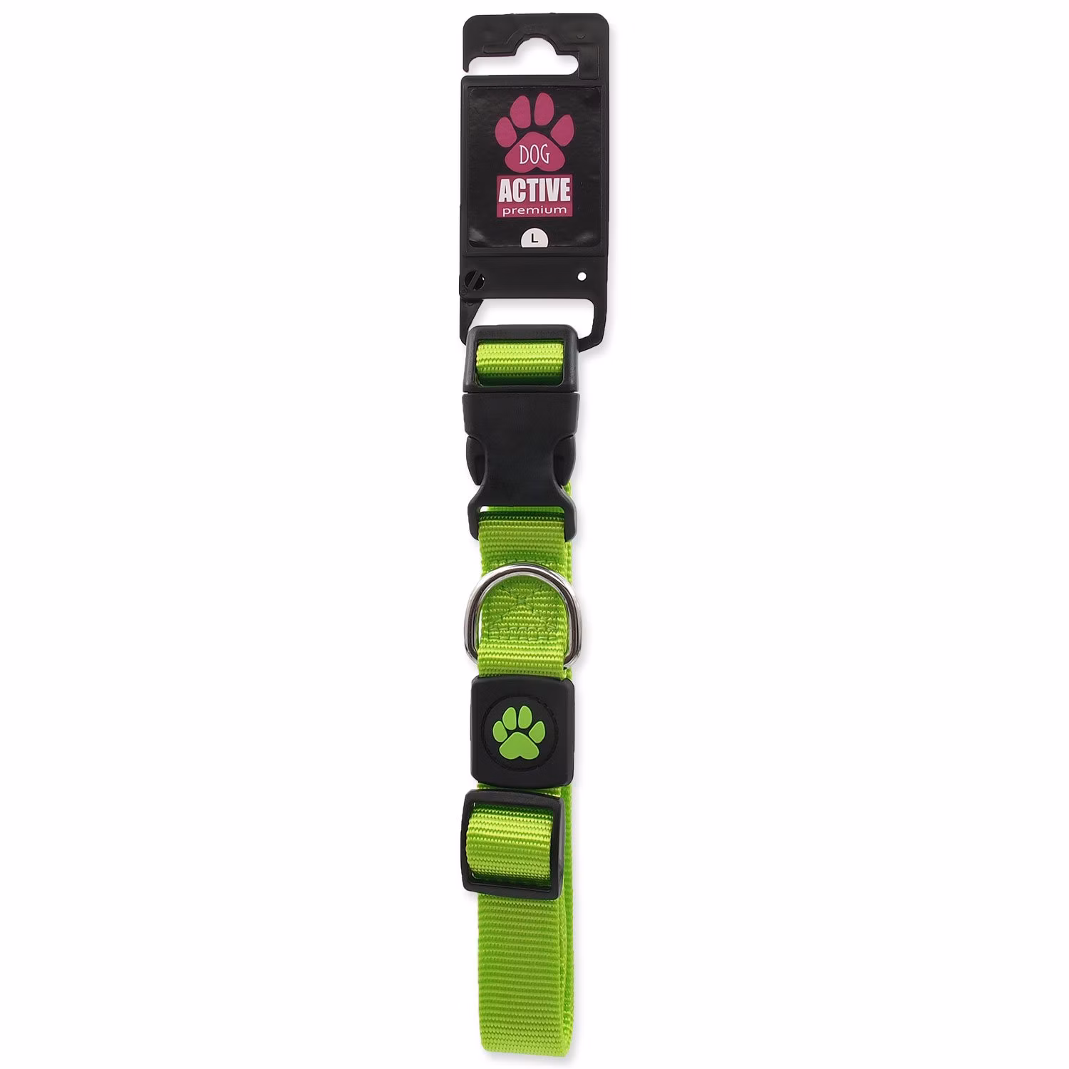 Obojok Active Dog Premium L limetka 2,5x45-68cm