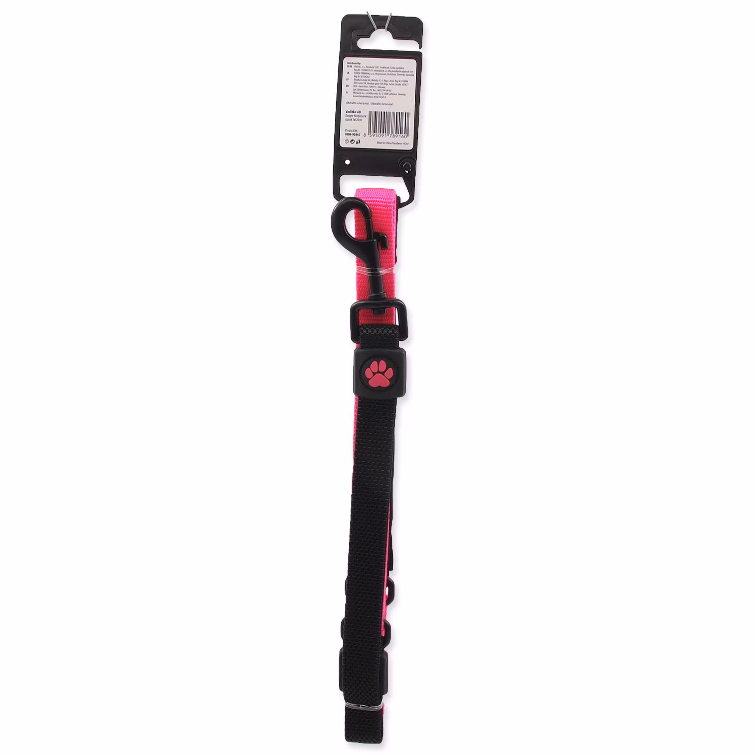 Vodítko Active Dog Bungee Neoprene M ružové 2x120cm