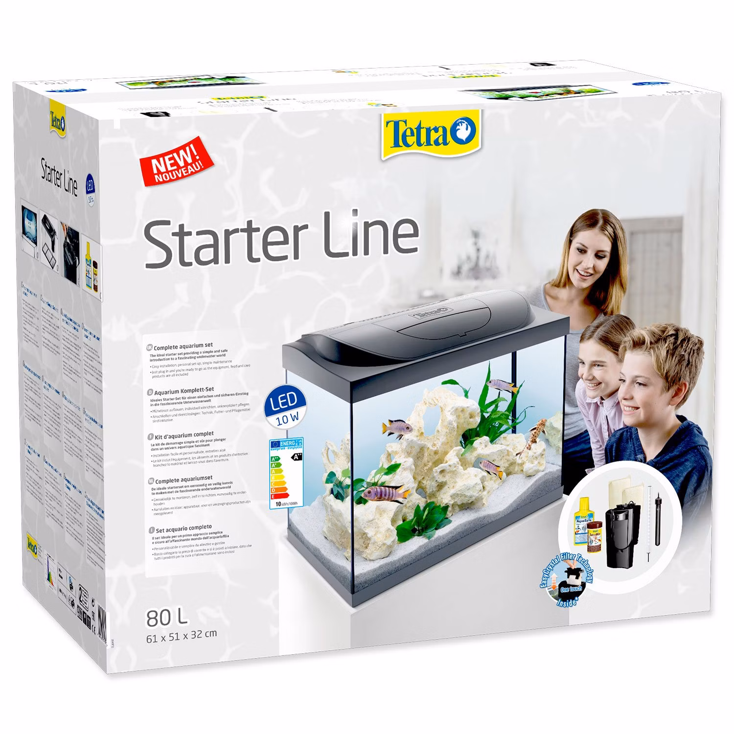 Akvarijný set Tetra Starter Line LED 61x32x51cm 80l