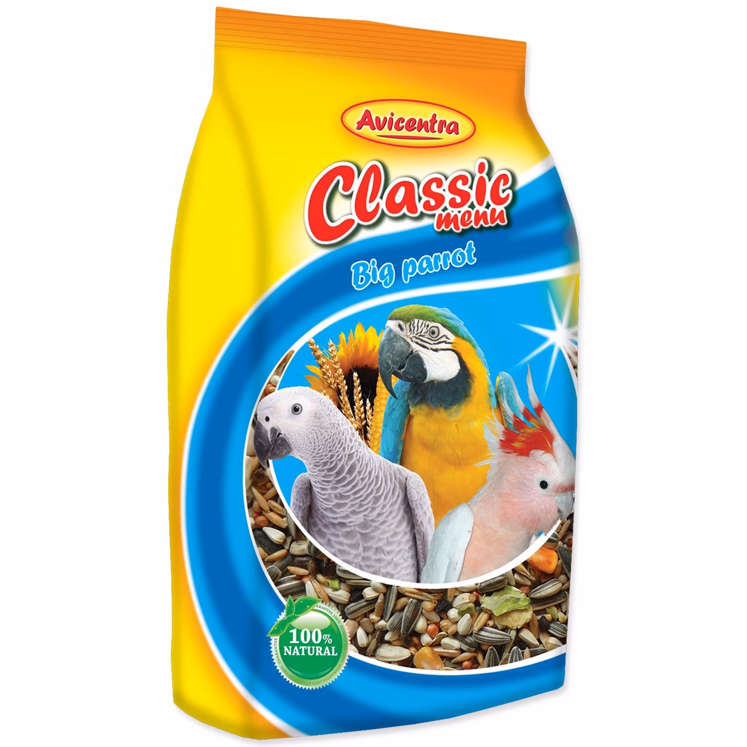 Krmivo Avicentra Classic veľký papagáj 1kg