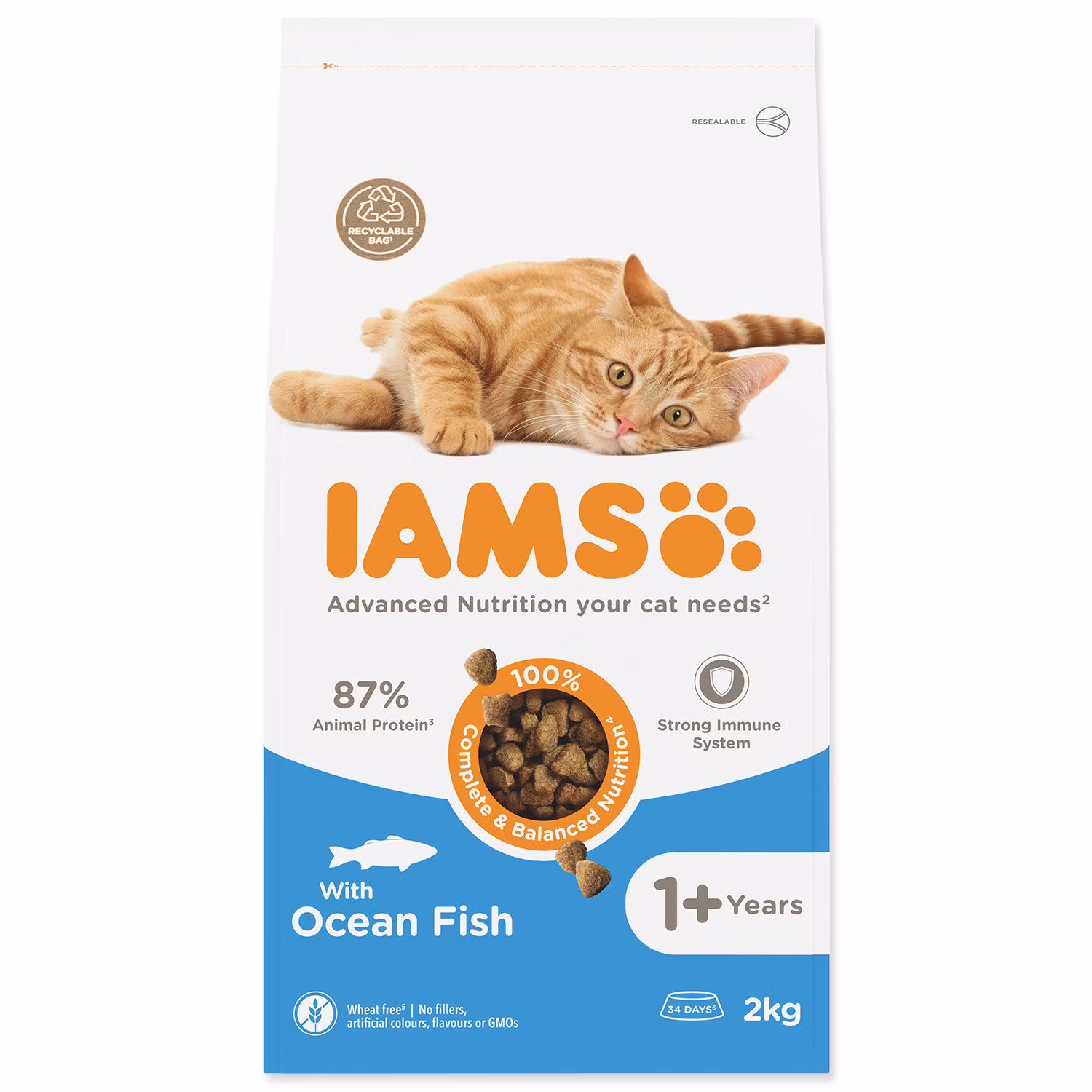Krmivo IAMS Cat Adult Ocean Fish 2kg