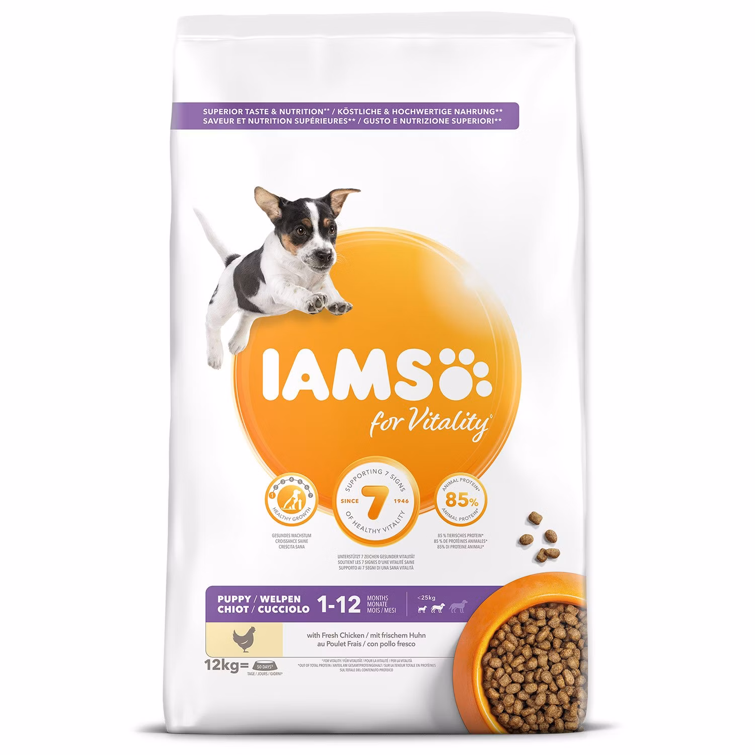 Krmivo IAMS Dog Puppy Small & Medium Chicken 12kg