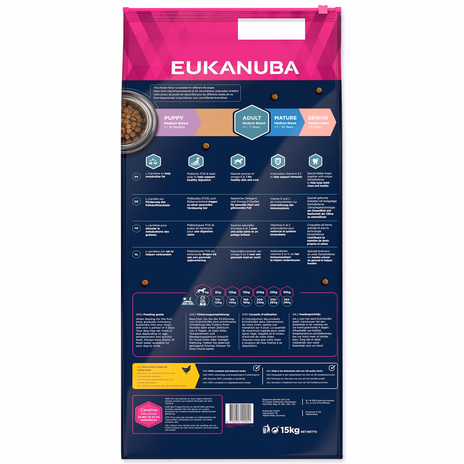 Krmivo EUKANUBA Adult Medium 15kg