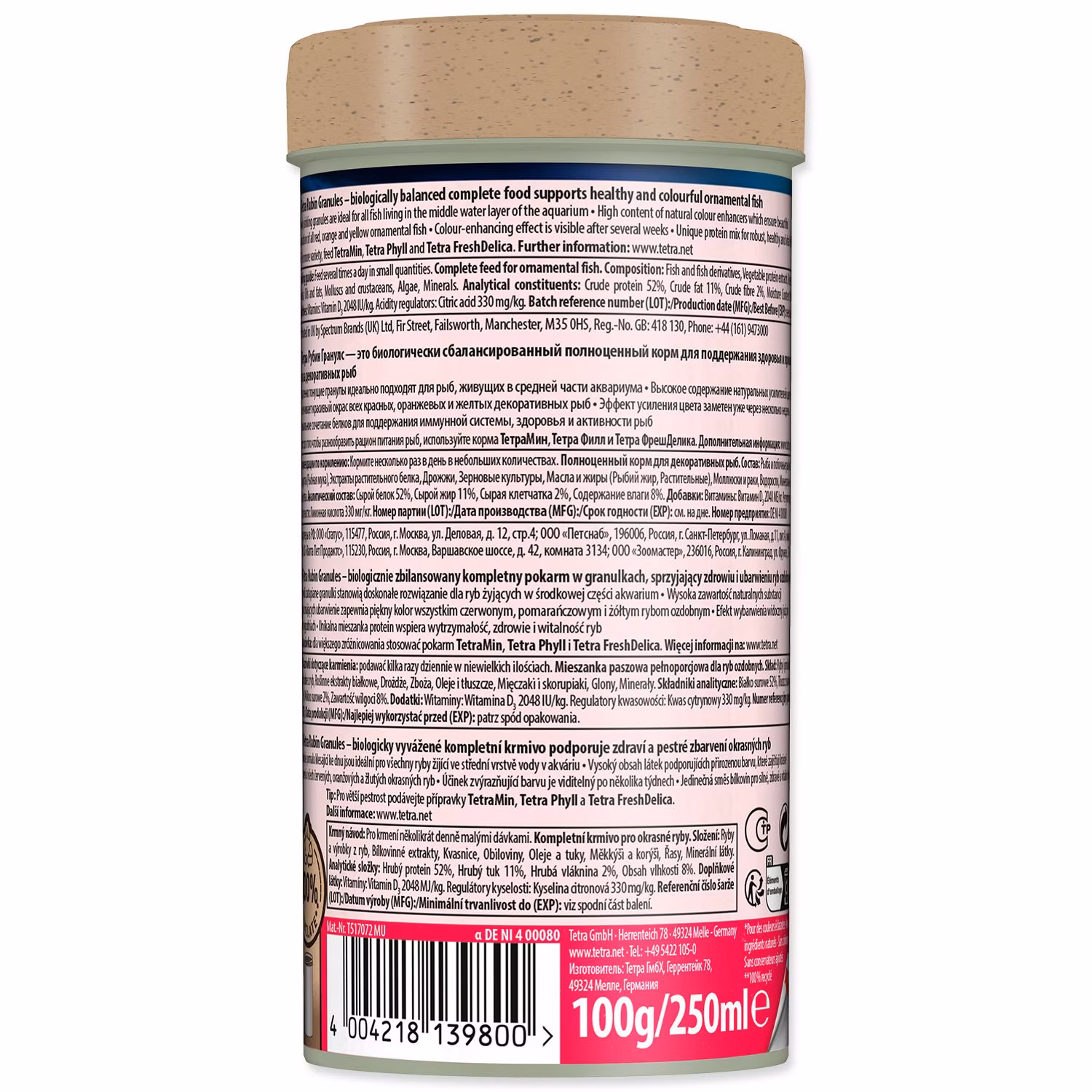 Krmivo Tetra Rubin Granules 250ml