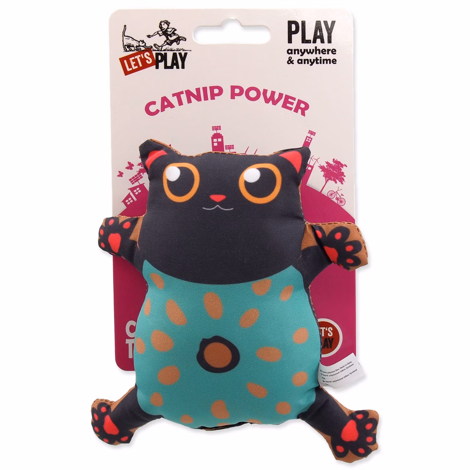 Hračka Let´s Play mačka s catnipom 5, 14cm