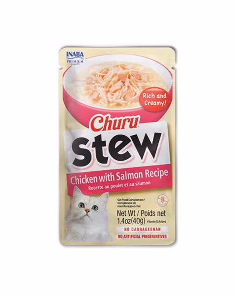 Inaba CIAO Stew Cat Kapsička Kura s lososom 12 x 40 g