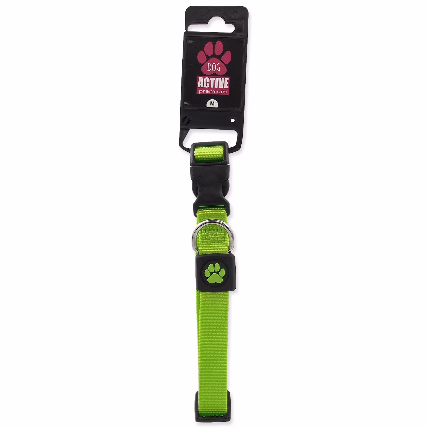 Obojok Active Dog Premium M limetka 2x34-49cm