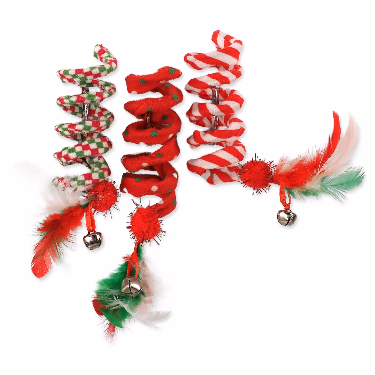 Hračka Magic Cat Winter Tale špirála s rolničkou farebná mix 3ks 8cm