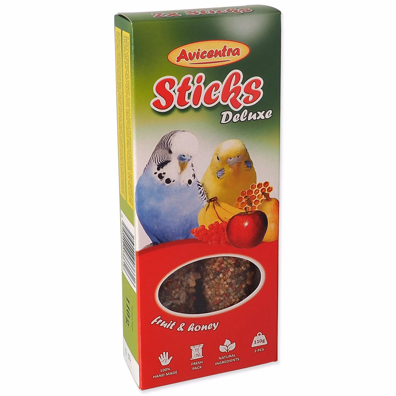 Tyčinka Avicentra Deluxe andulka, s ovocím a medom 2ks