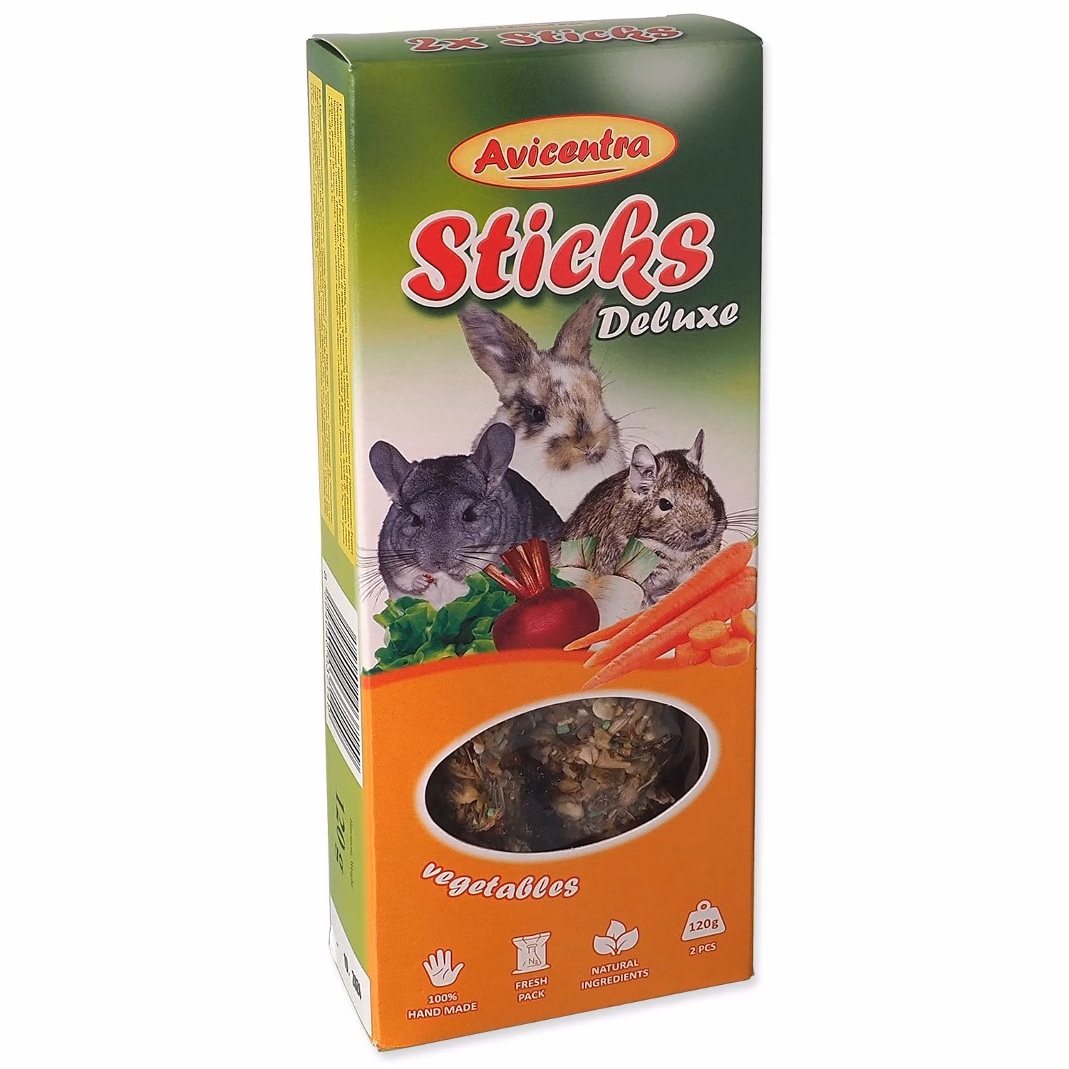 Tyčinka Avicentra Deluxe veľký hlodavec, so zeleninou 2ks