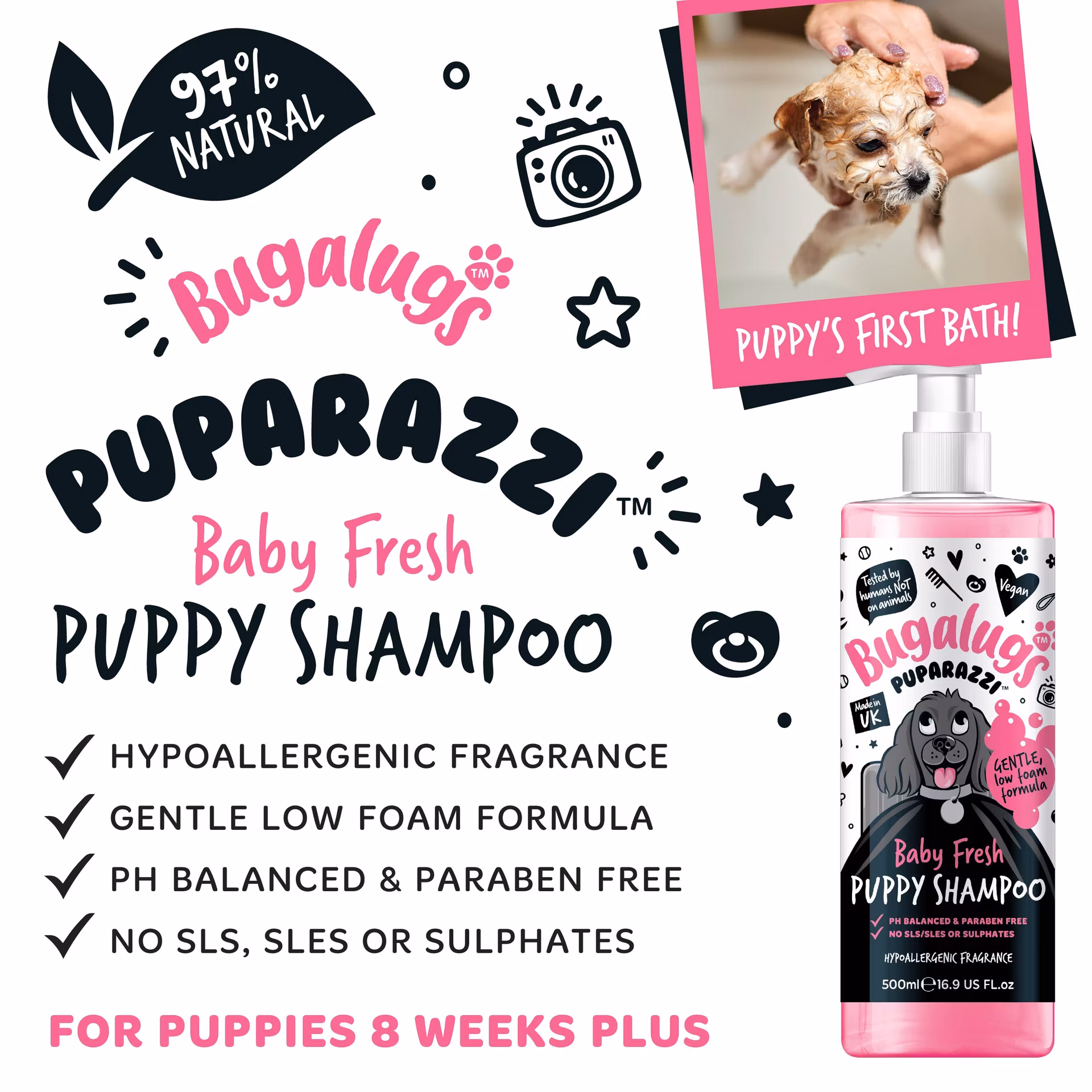 Bugalugs jemný šampón pre šteniatka Baby Fresh