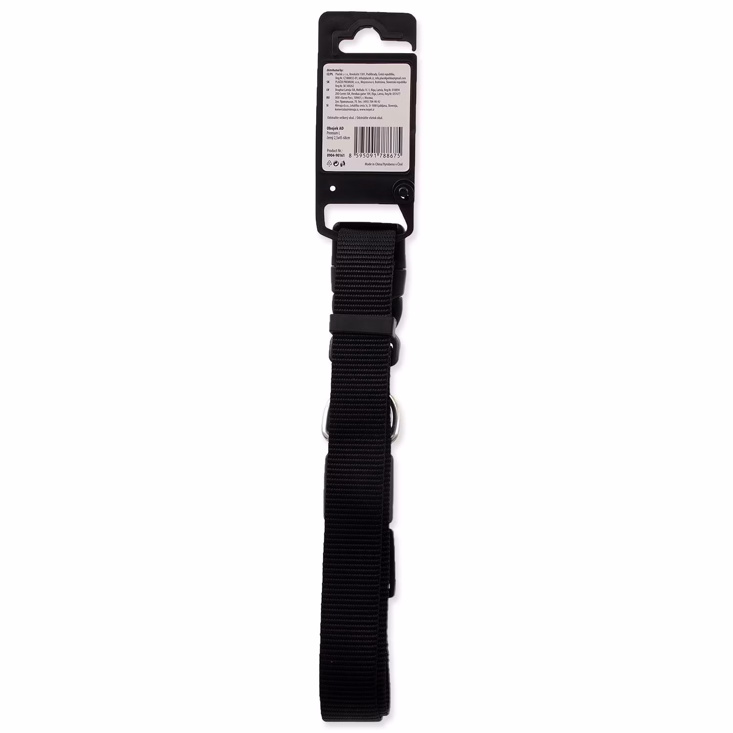 Obojok Active Dog Premium L čierny 2,5x45-68cm