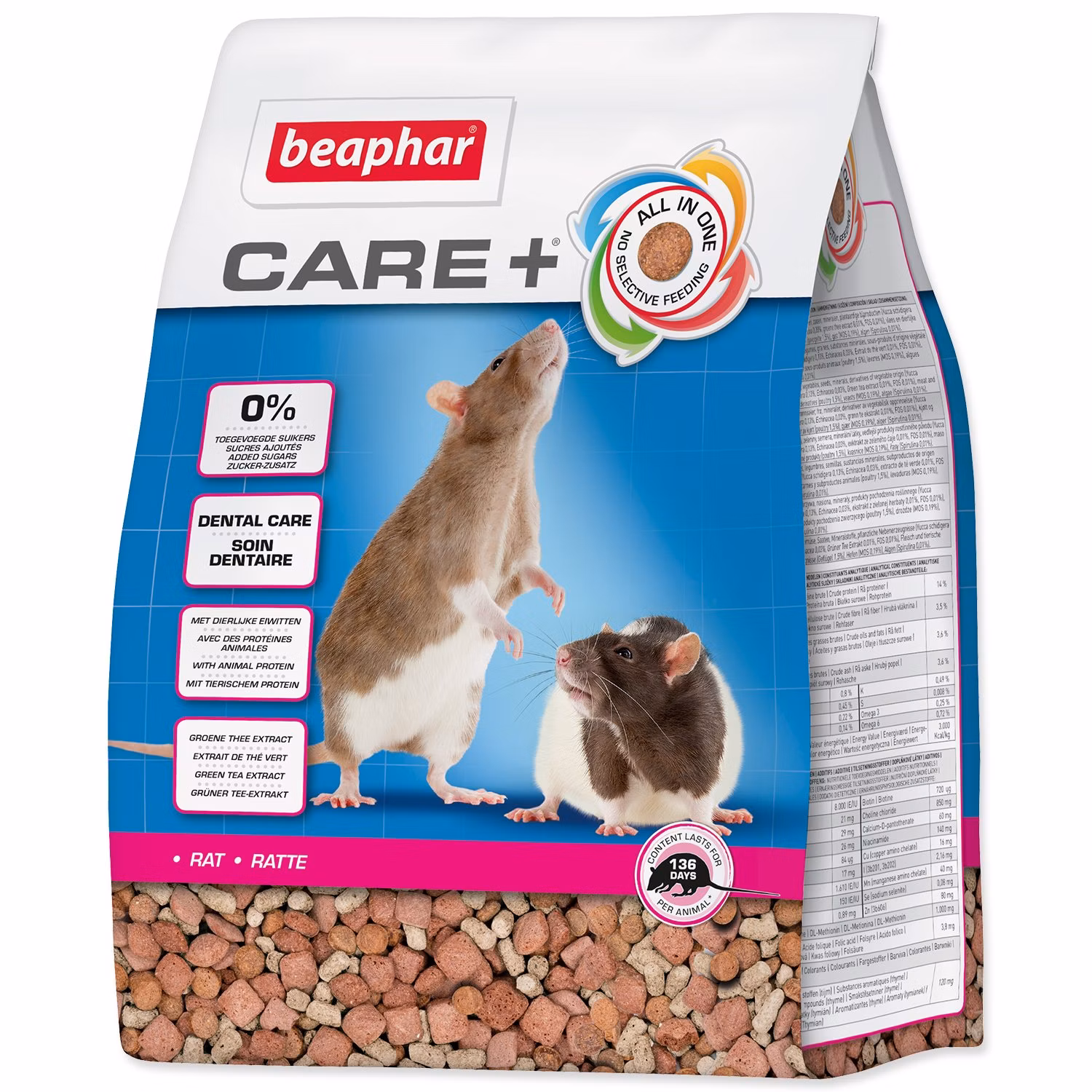 Krmivo Beaphar CARE+ potkan 1,5kg