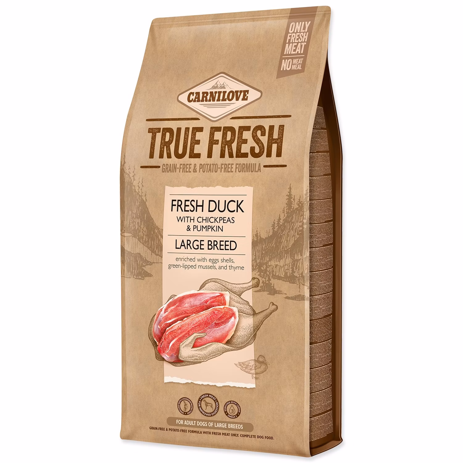 Krmivo Carnilove True Fresh Large Breed Duck 11,4kg