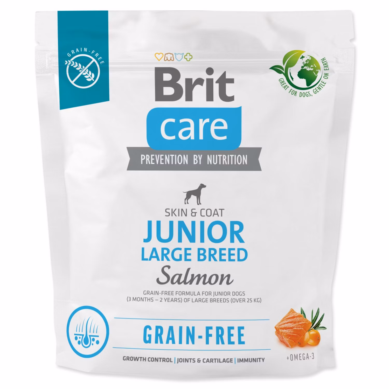 Krmivo Brit Care Dog Grain-free Junior Large Breed Salmon 1kg