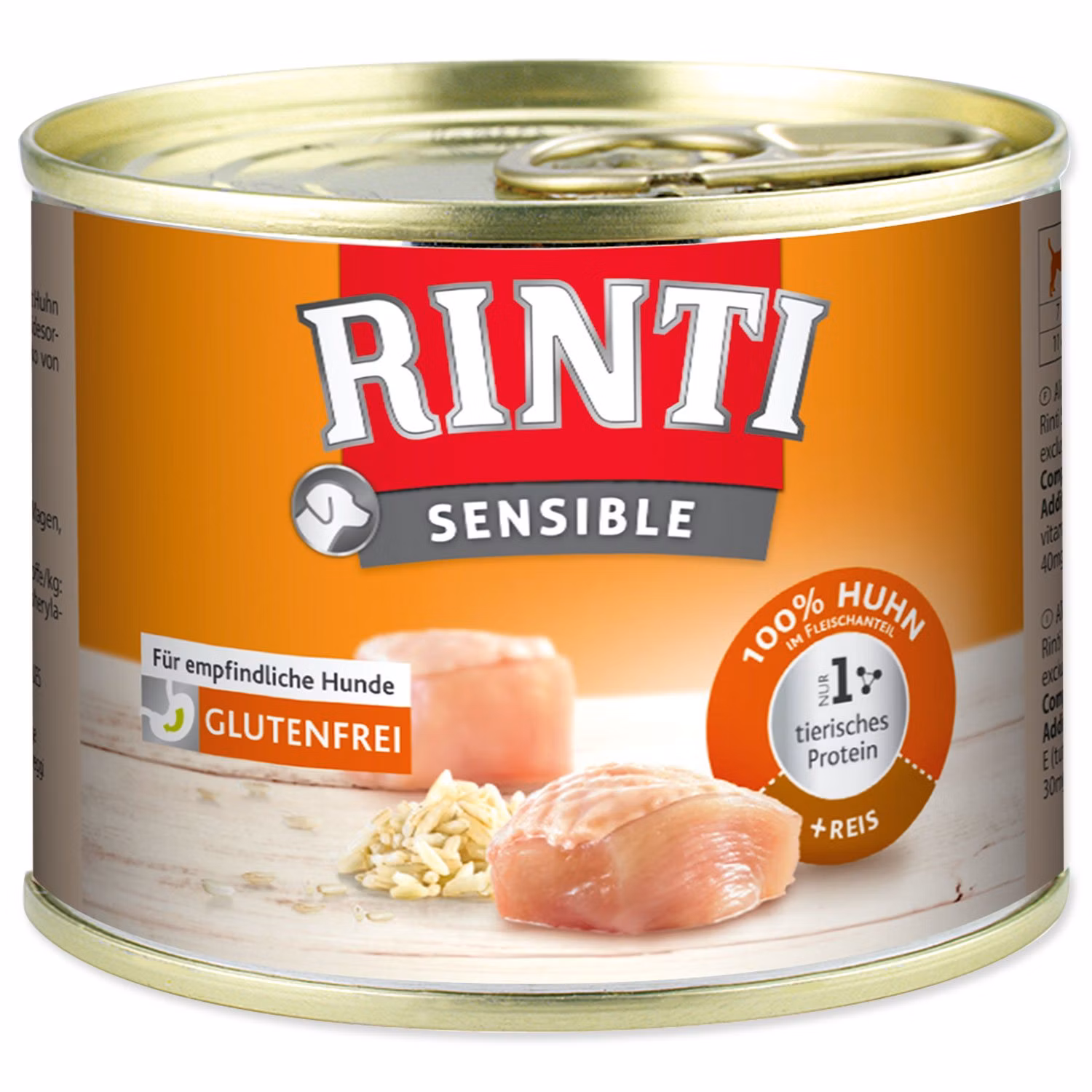 Konzerva Rinti sensible Adult kura a ryža 185g