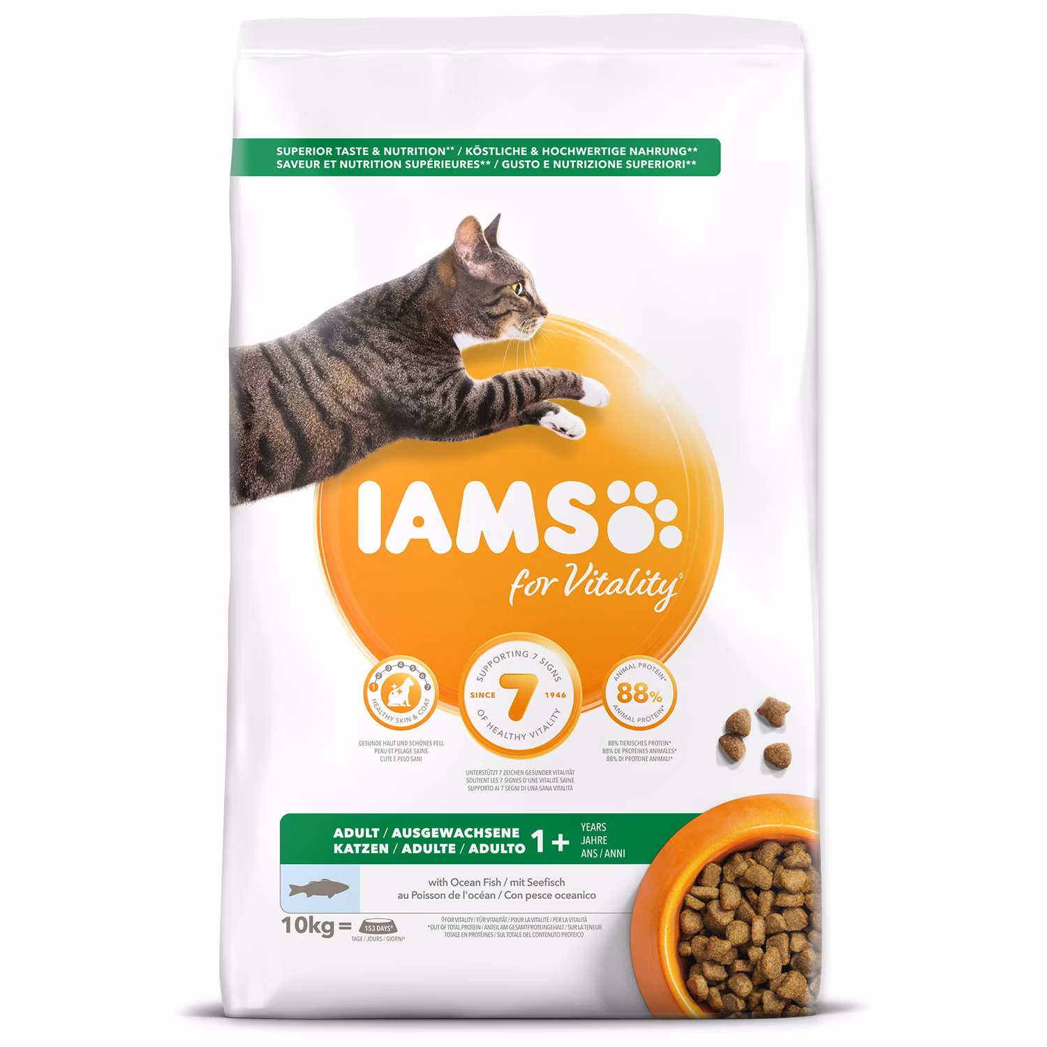 Krmivo IAMS Cat Adult Ocean Fish 10kg