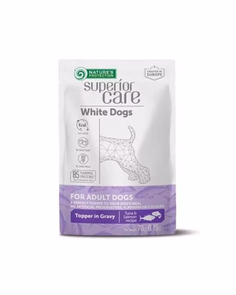Natures P Superior care white dog adult all breeds tuna & salmon kapsička 24 x 70 g