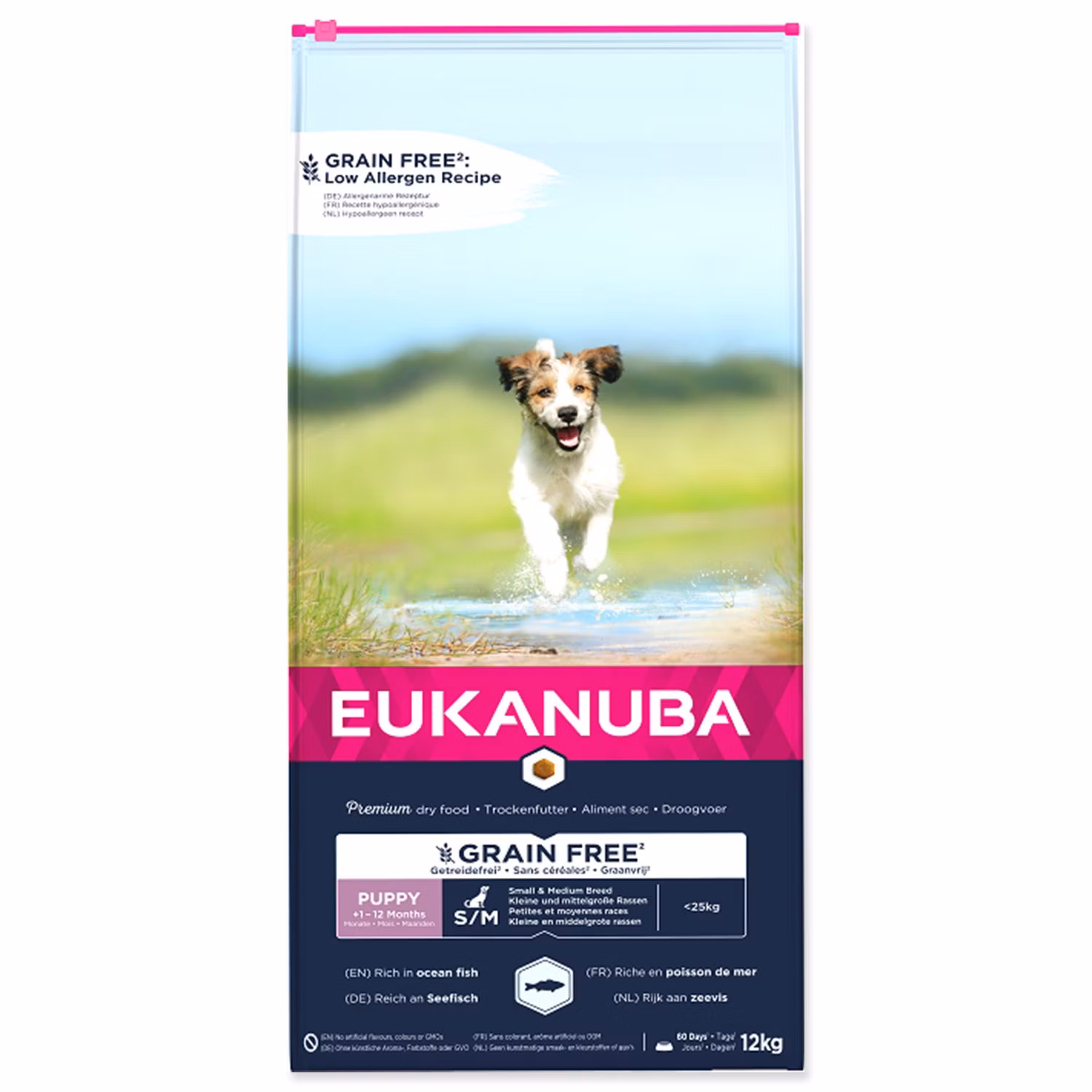 Krmivo EUKANUBA Puppy & Junior Small & Medium Grain Free Ocean Fish 12kg