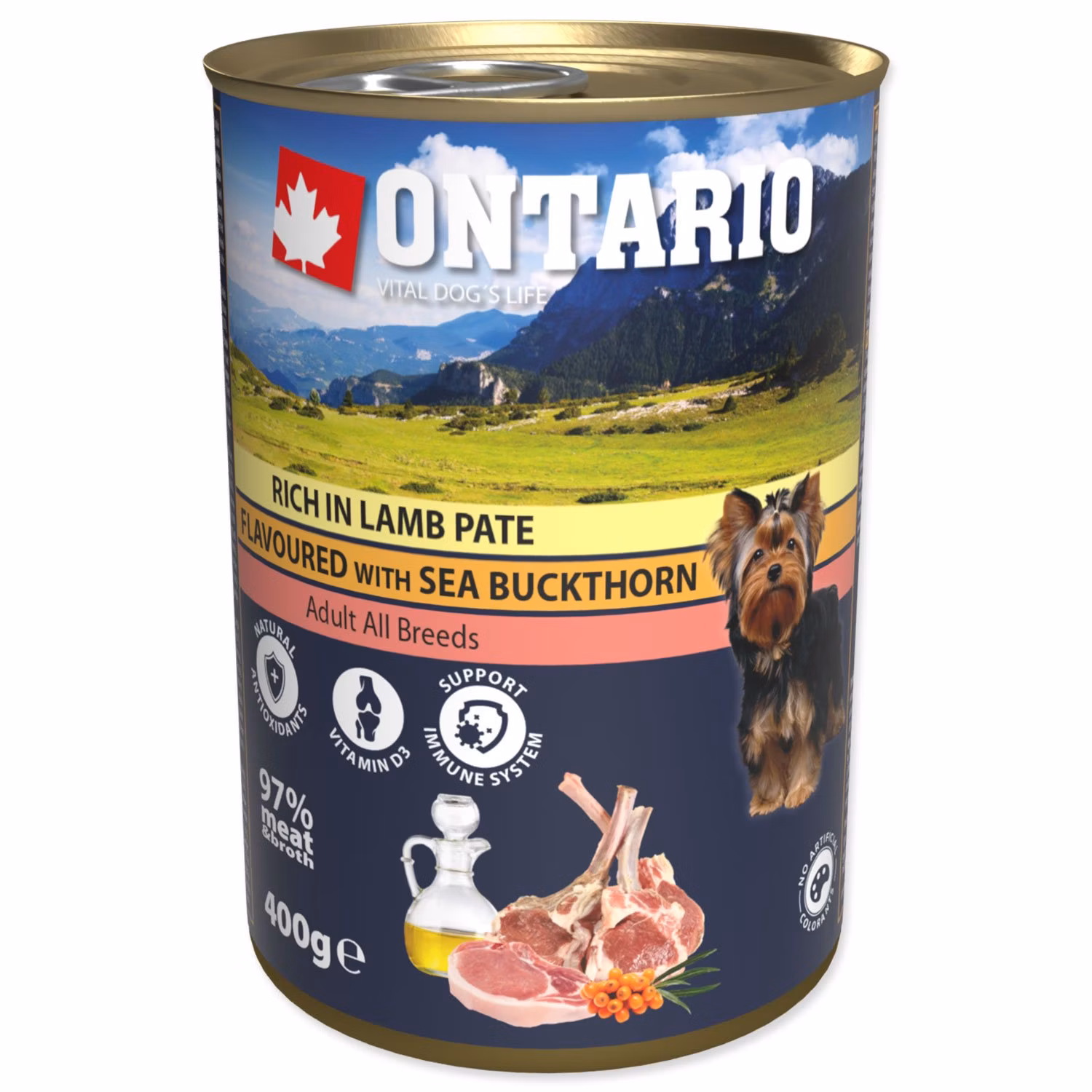 Konzerva Ontario jahňacie s bylinkami, paté 400g