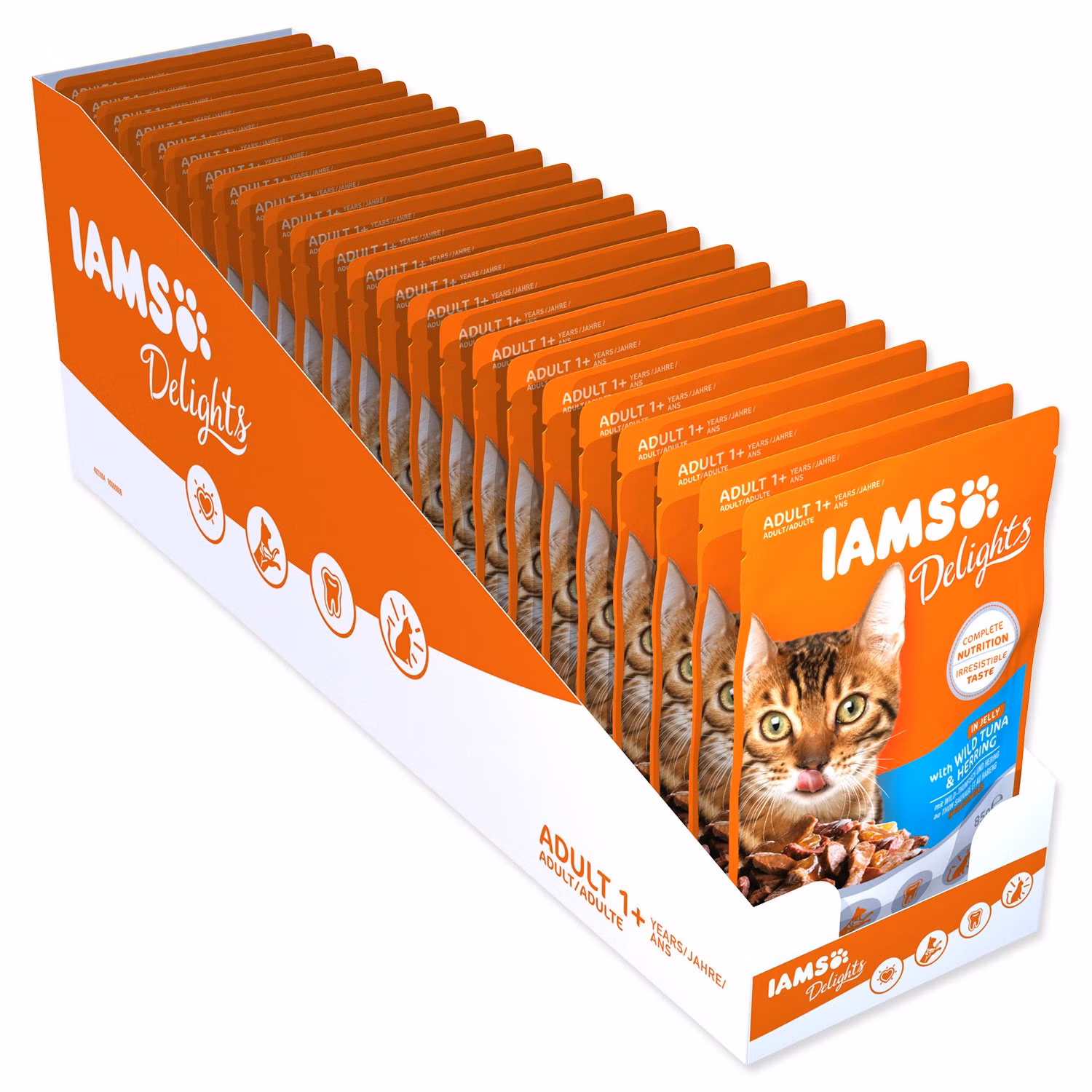 Kapsička IAMS Delights Adult tuniak a sleď v želé 85g