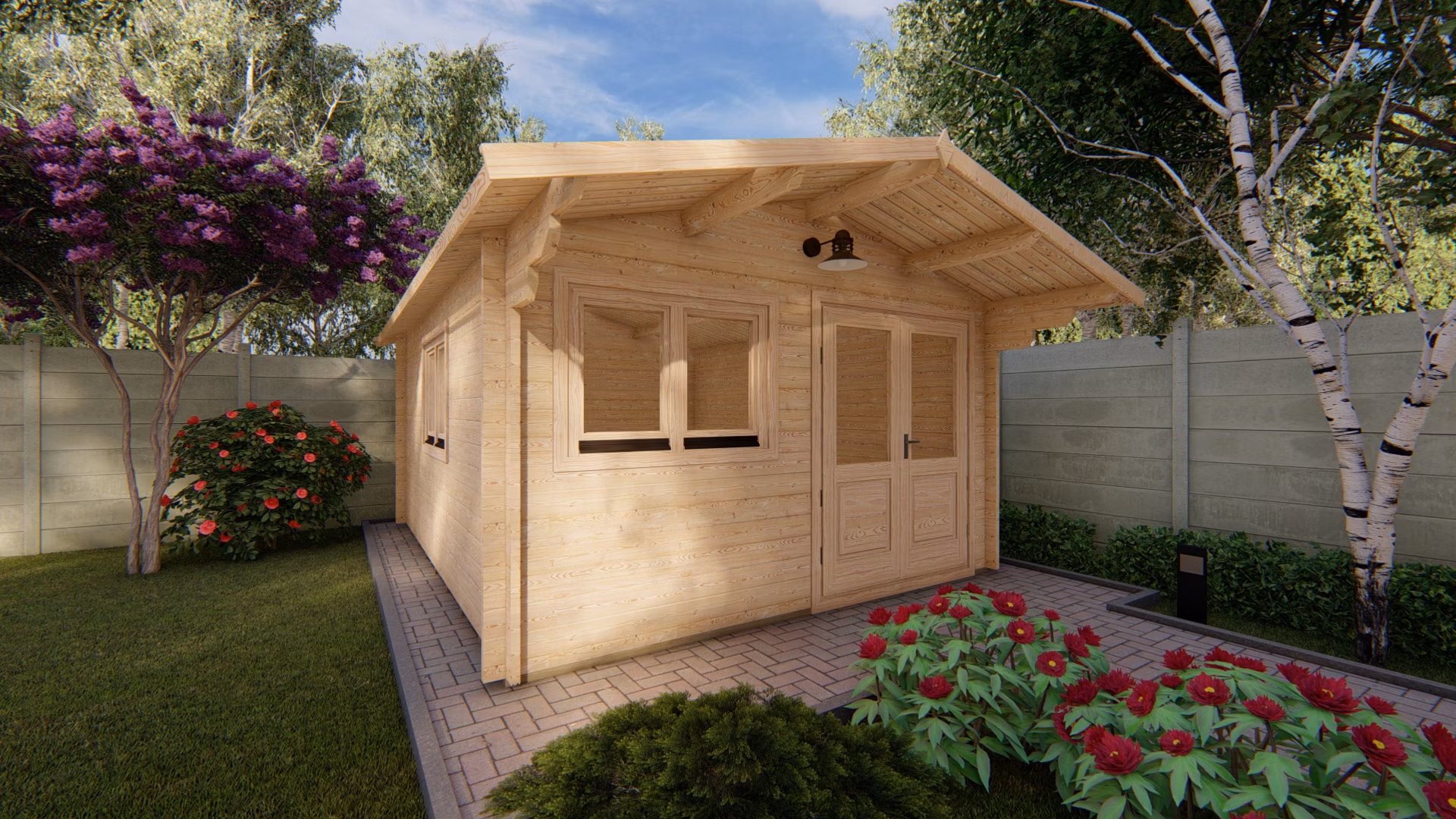 Drevený záhradný domček Linus 4m x 5m
