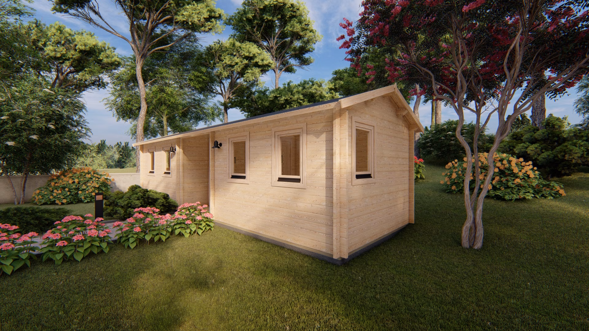 Drevený záhradný domček Helmand 9m x 3m