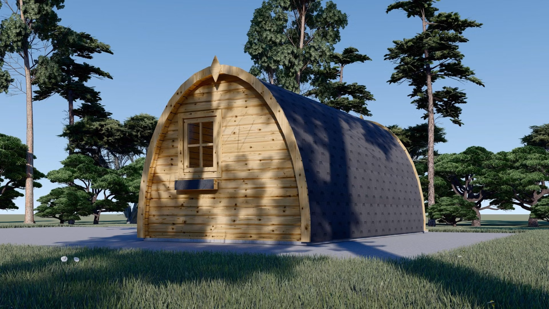 Drevený záhradný domček Breta 3m x 6m