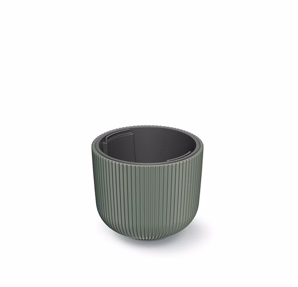 Kvetináč MILLY s vložkou 23,9 cm - farba: tmavozelená