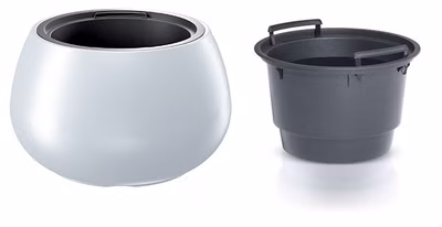 Kvetináč HEOS s vložkou 37 cm - farba: biela
