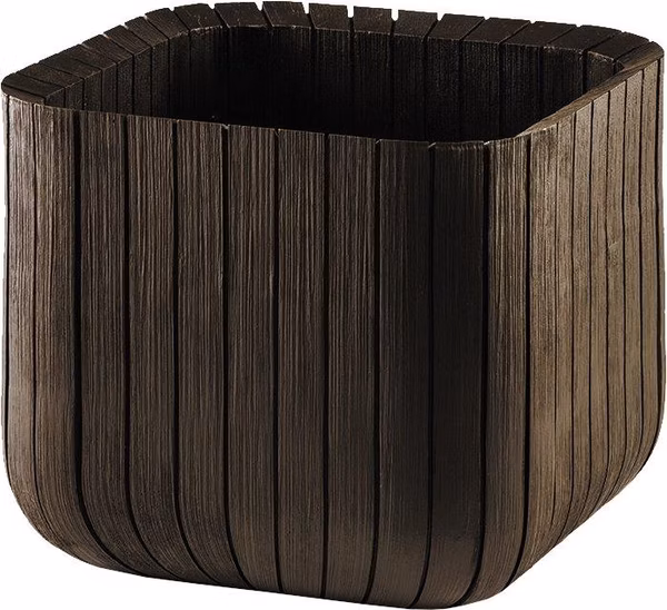 Kvetináč Keter Cube Planter S whiskey hnedý